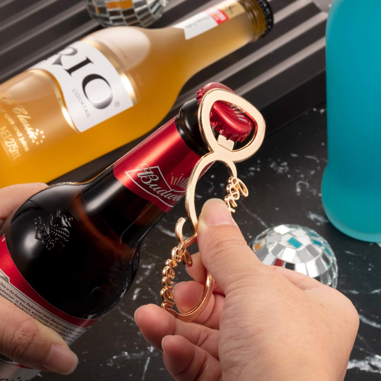 50 Packs Gold Love Forever Bottle Opener Wedding Favors