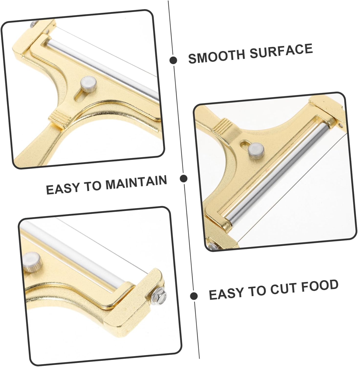 1 Set Golden Aluminum Cheese Slicer with Cutting Tools