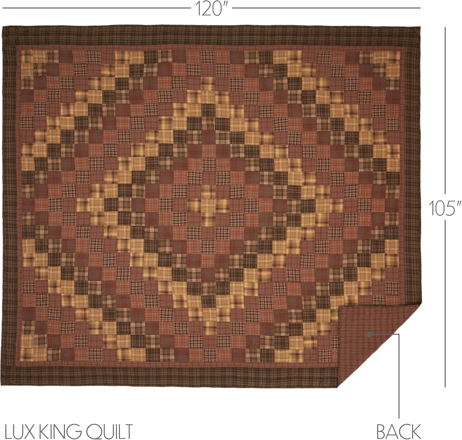 VHC Brands Prescott Patchwork King Quilt 110x97