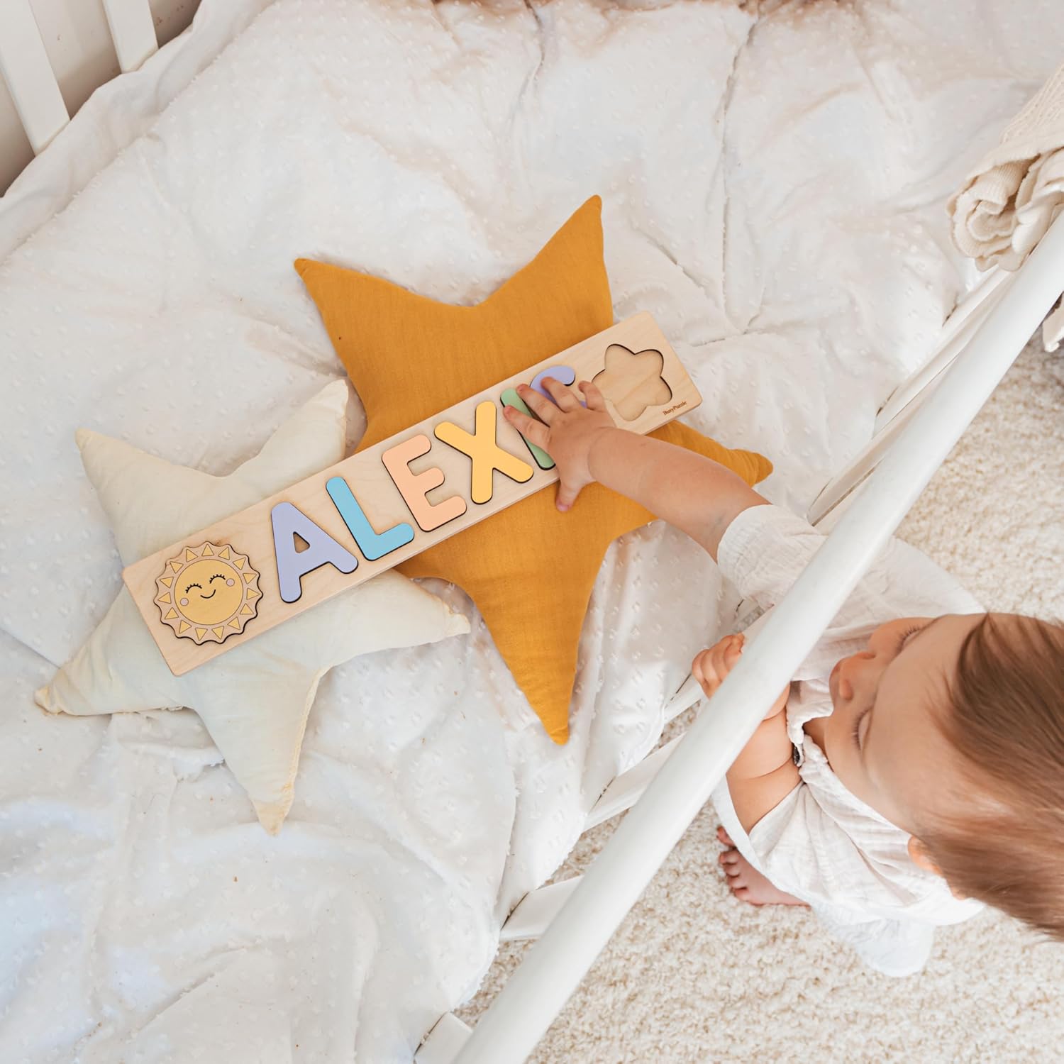 Personalized Wooden Name Puzzle With Pegs