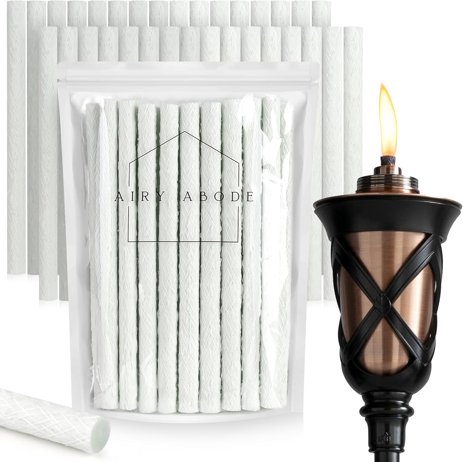 Replacement Lantern Wicks for Tiki Torches - Set of 32 1