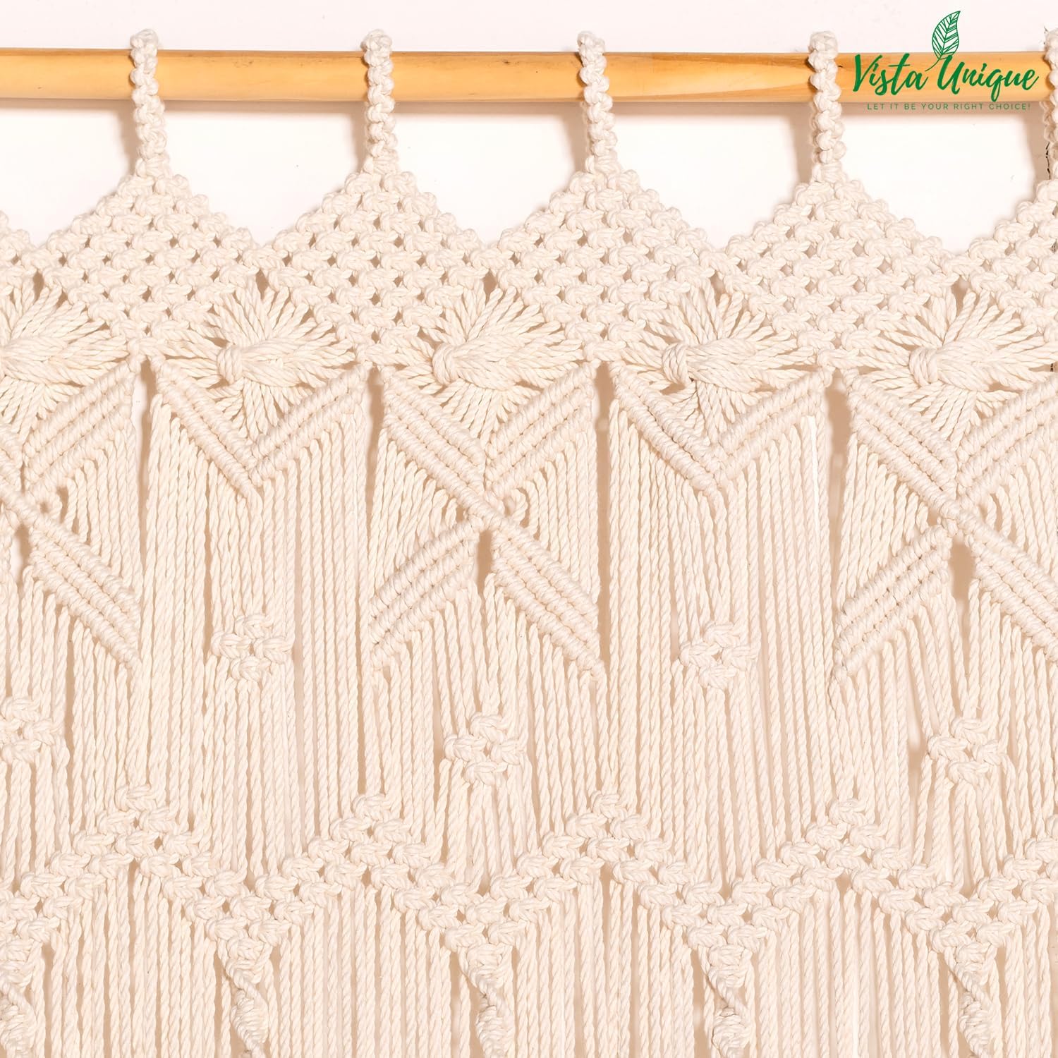 Boho Macrame Curtain Panel 37 W x 77 L