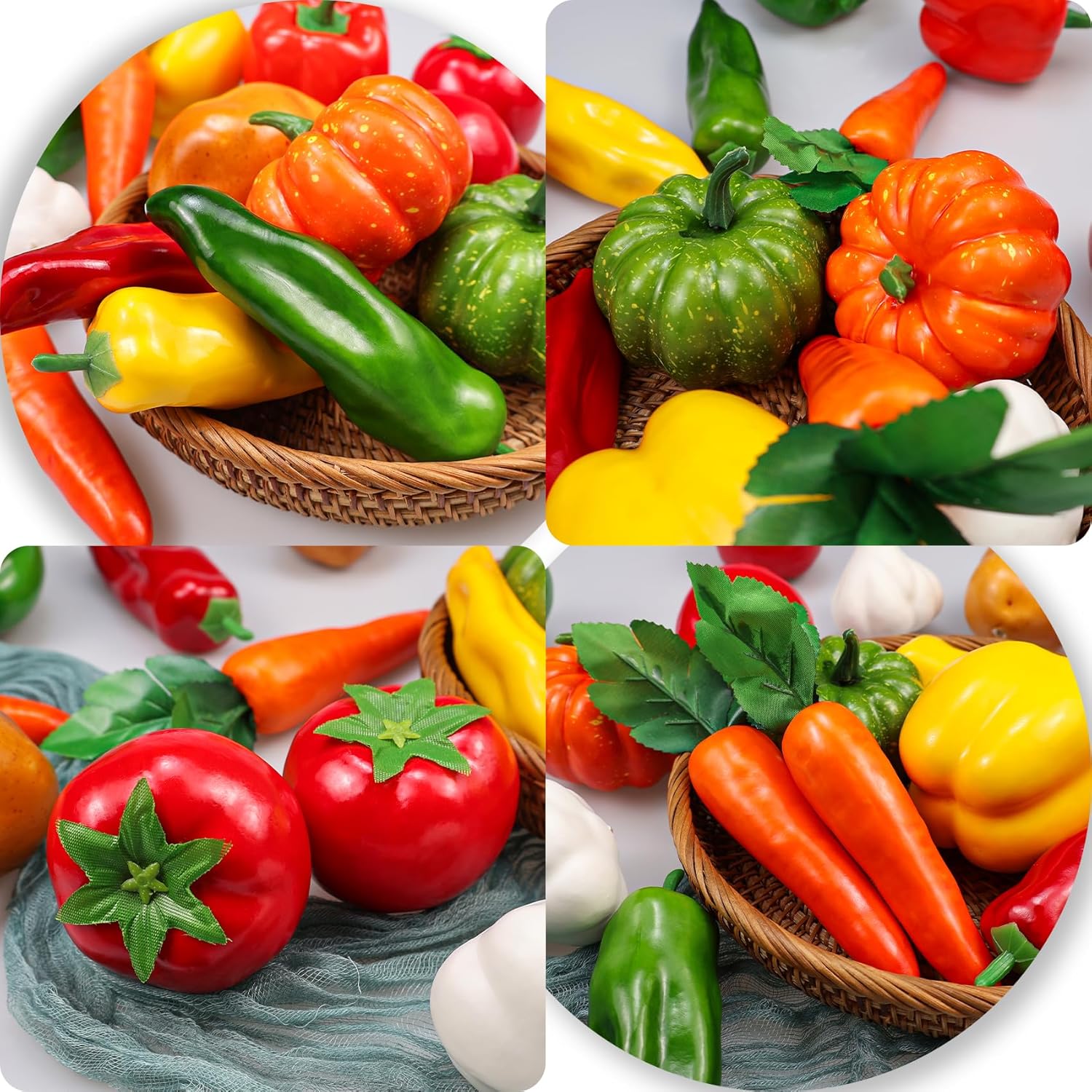 Lorigun 16 Piece Artificial Vegetable Decor Set