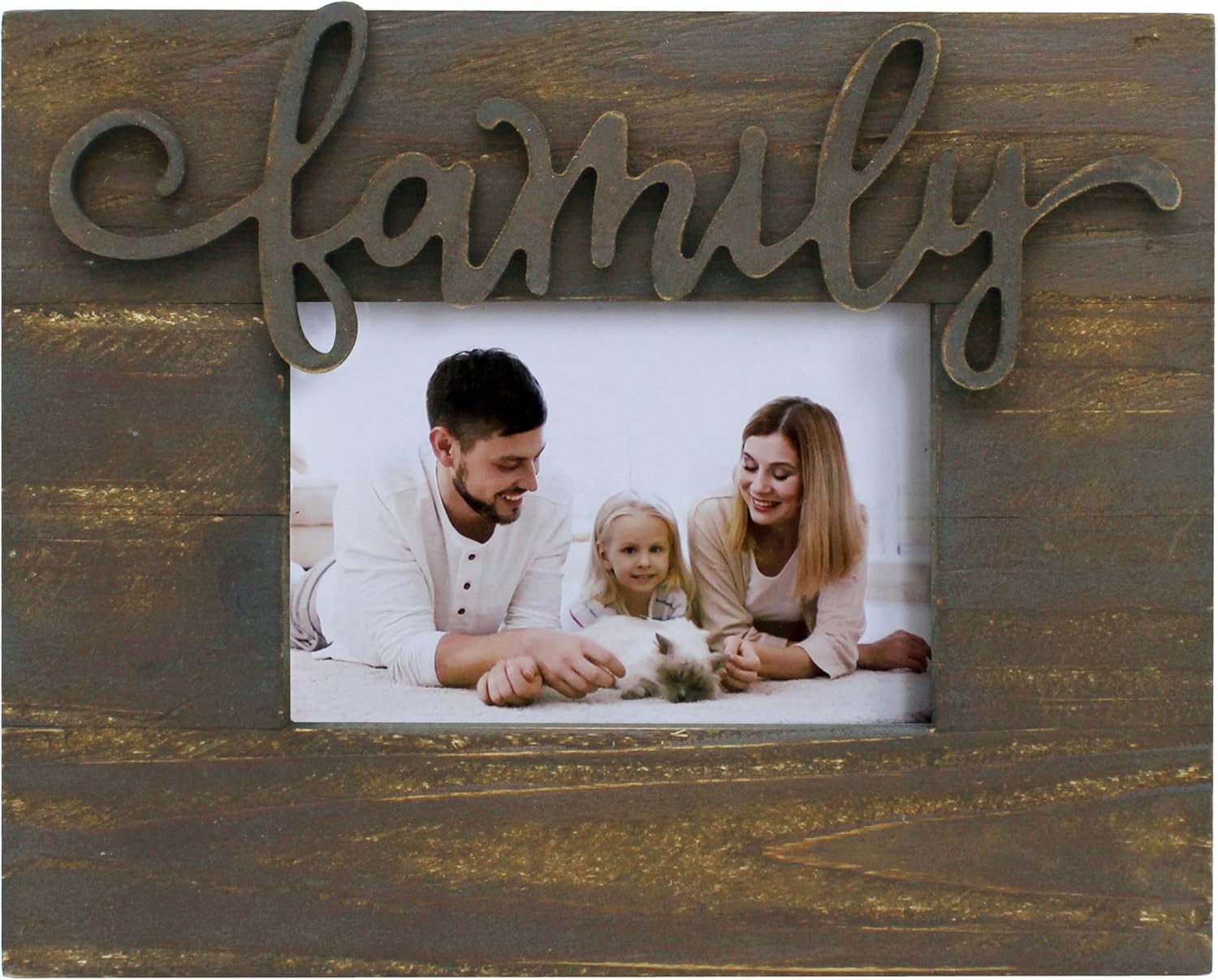 6x4 Wood Picture Frame with HD Glass Wall Mount Display