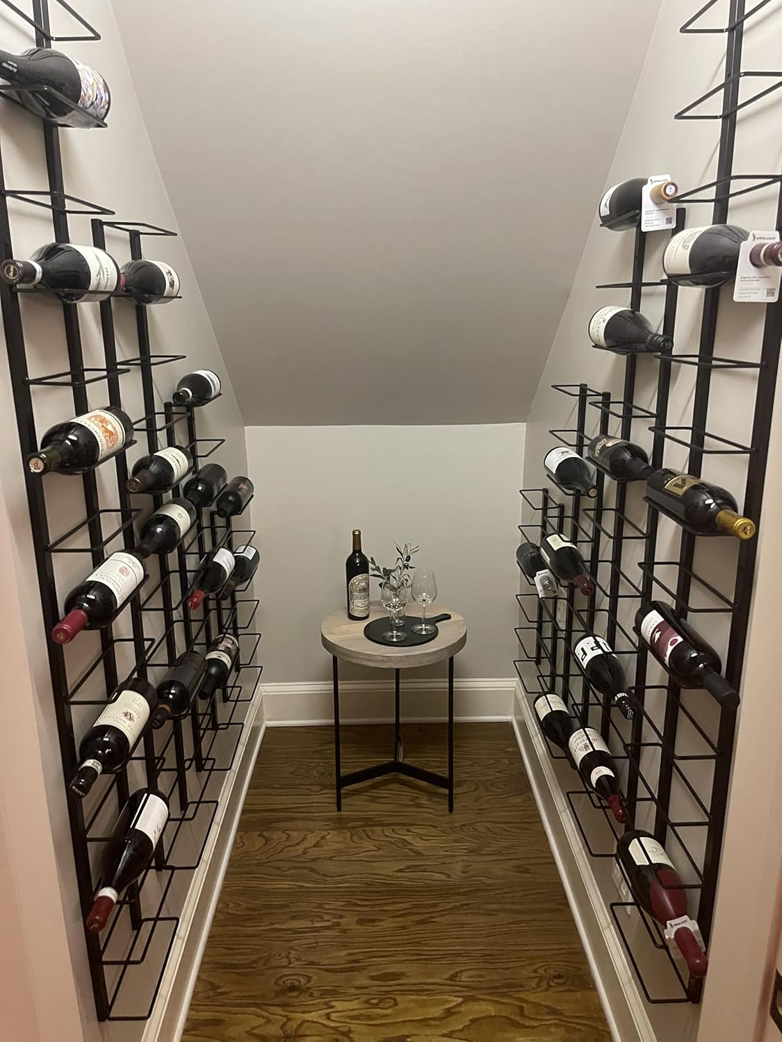 TheRackCo Wall Series Double Frame Wine Rack 9 Bottles Free Opener