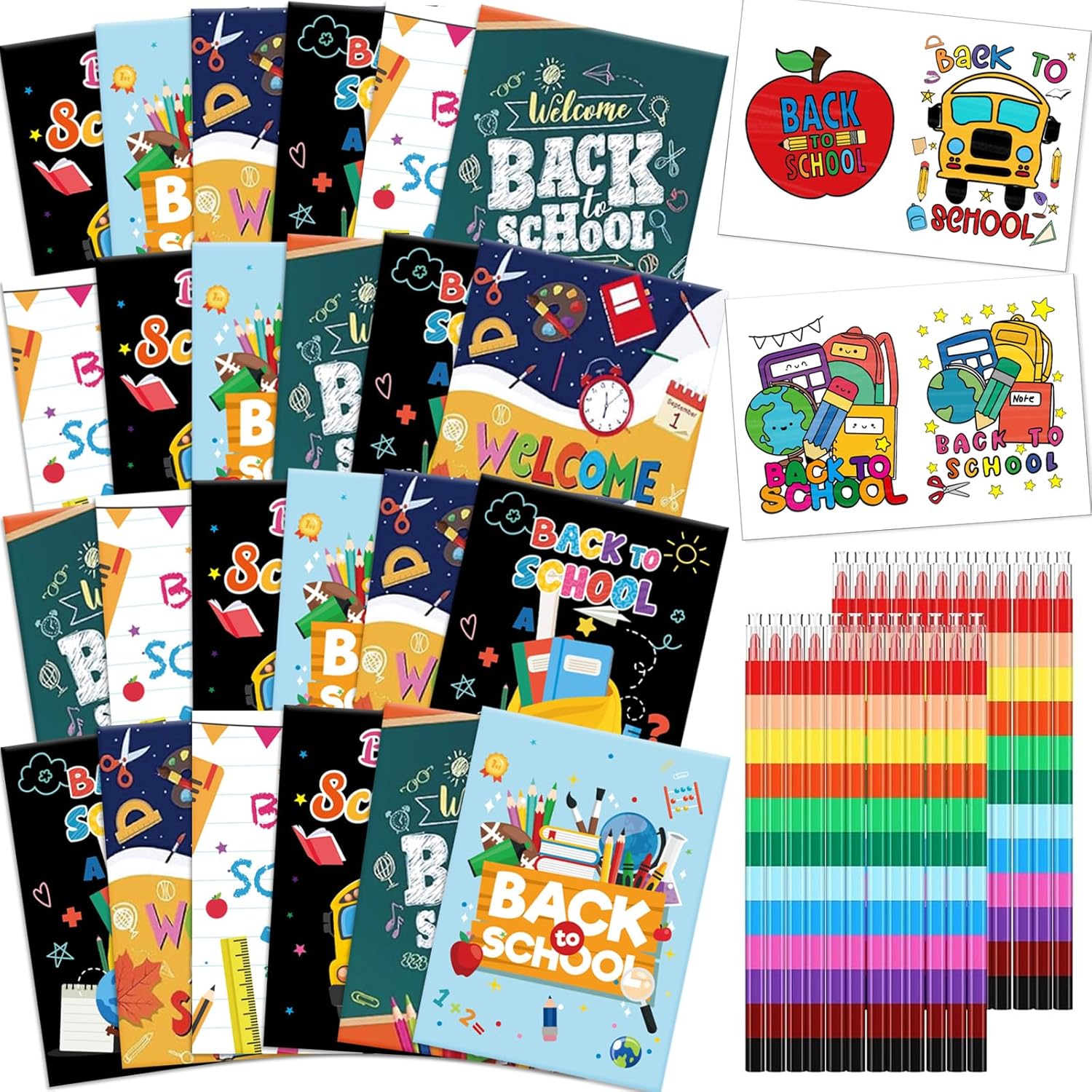 24Pcs Back to School Coloring Books with Pens