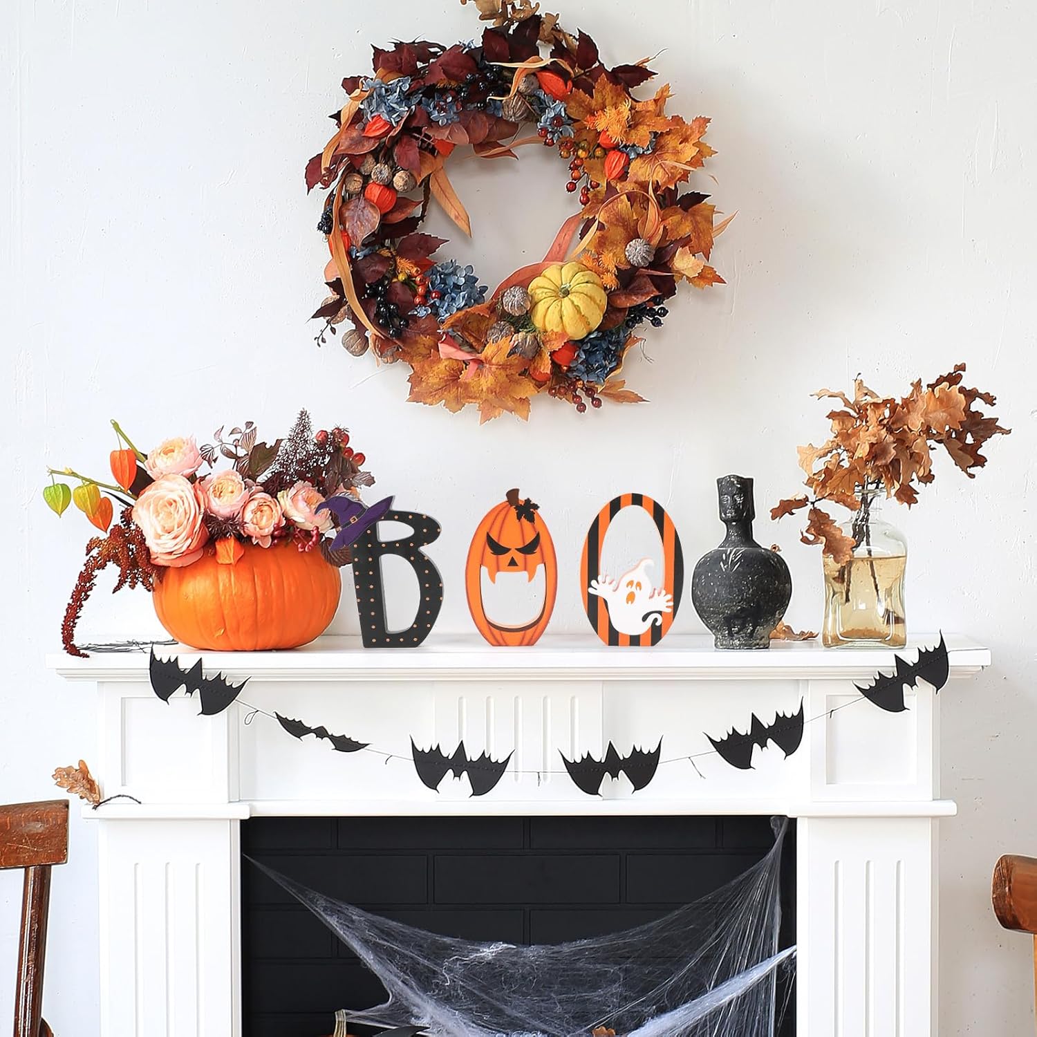 COCHIE BOO Halloween Signs Set of 3 Retro Decor