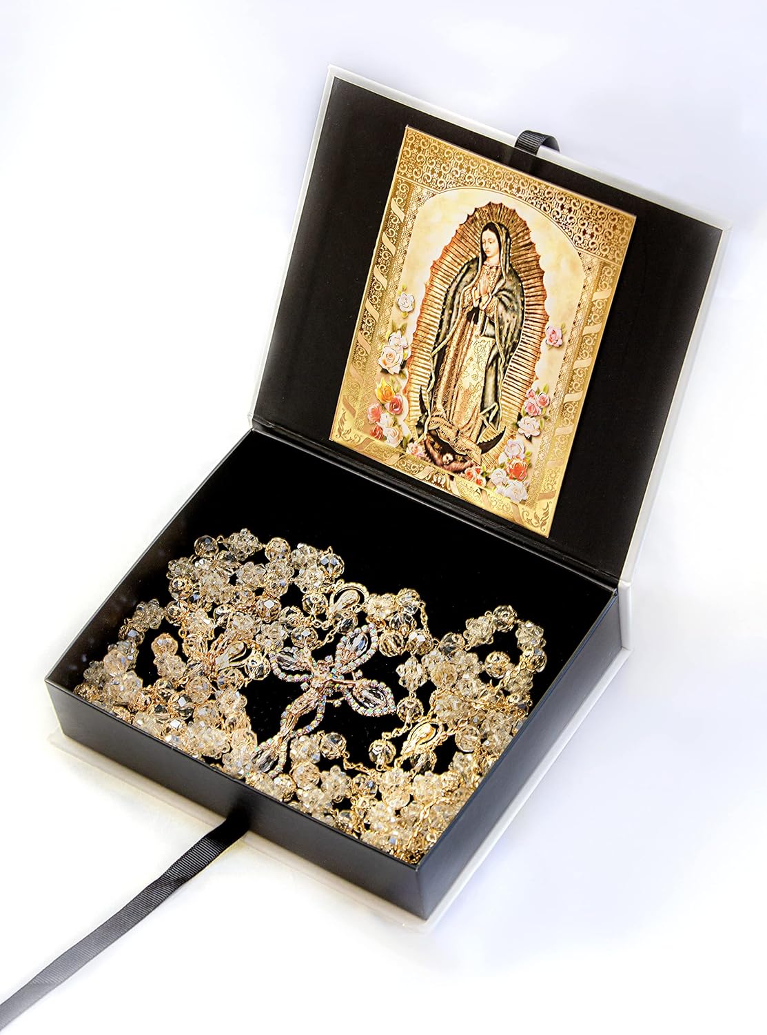 Cuitxi Wedding Lasso with Jesus and Virgen de Guadalupe - Premium Gift Box