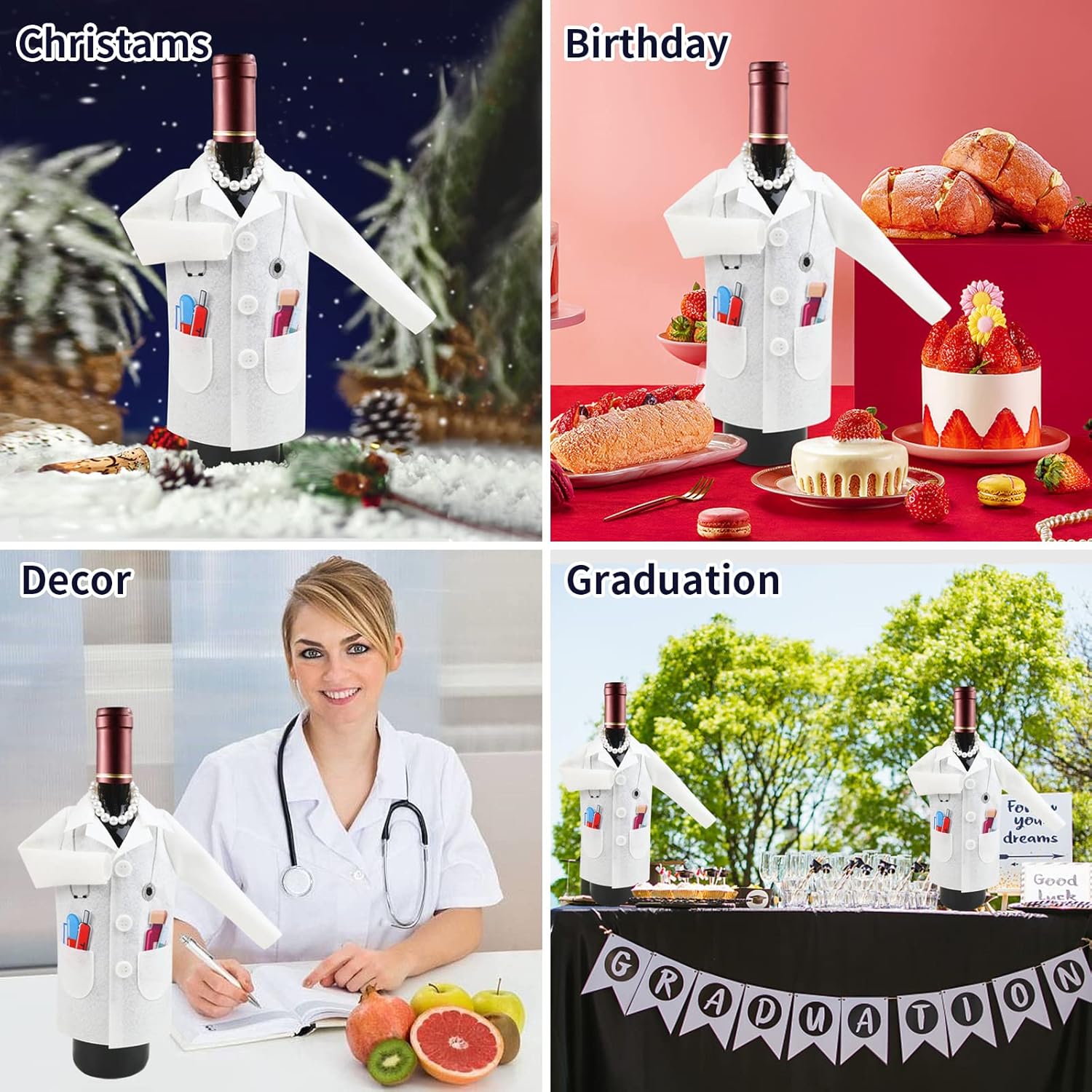 LOMIMOS Doctor White Wine Cover with Accessories