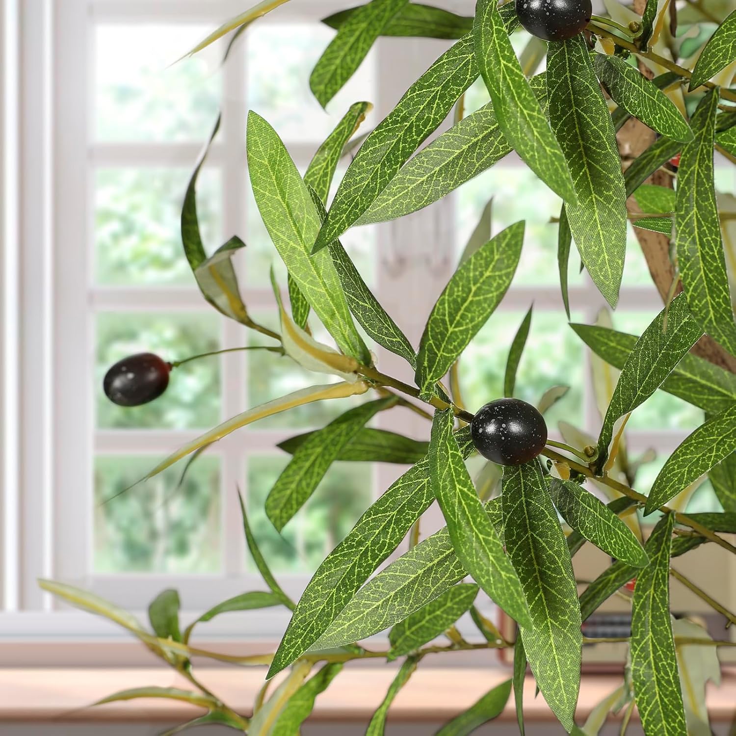 7ft Faux Olive Tree for Home Office Decor