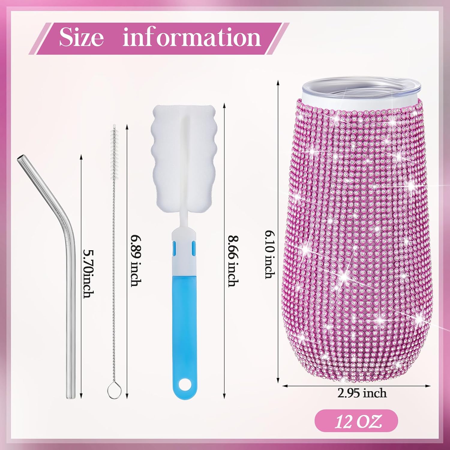 Tessco Bling Tumbler with Straw and Lid