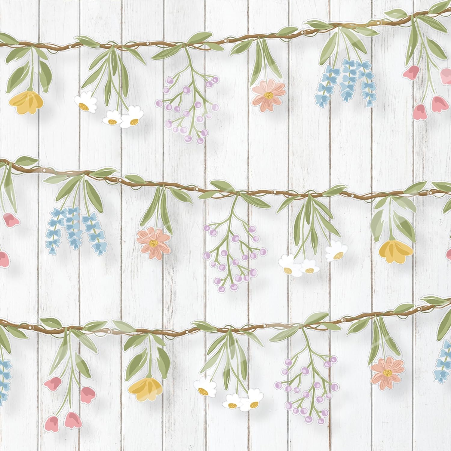 Cheerland Wildflower Garland for Garden Parties and Weddings