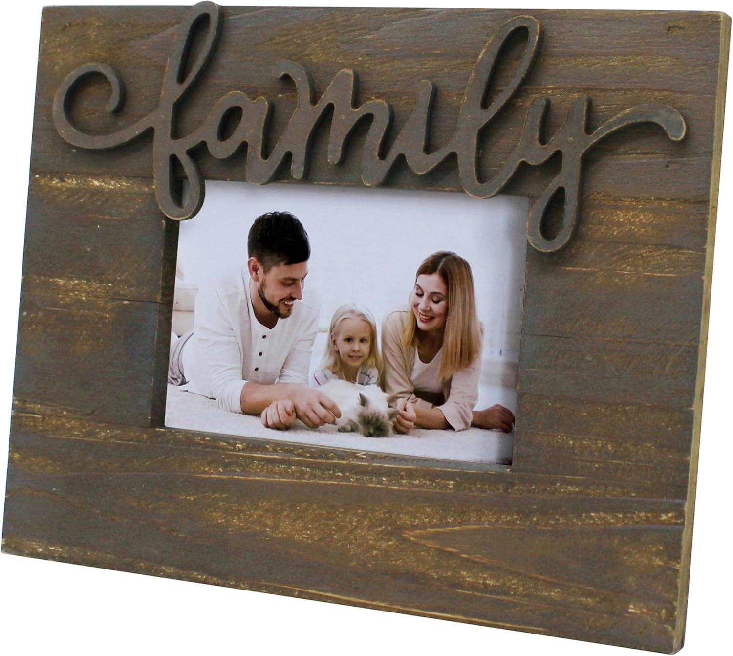 6x4 Wood Picture Frame with HD Glass Wall Mount Display