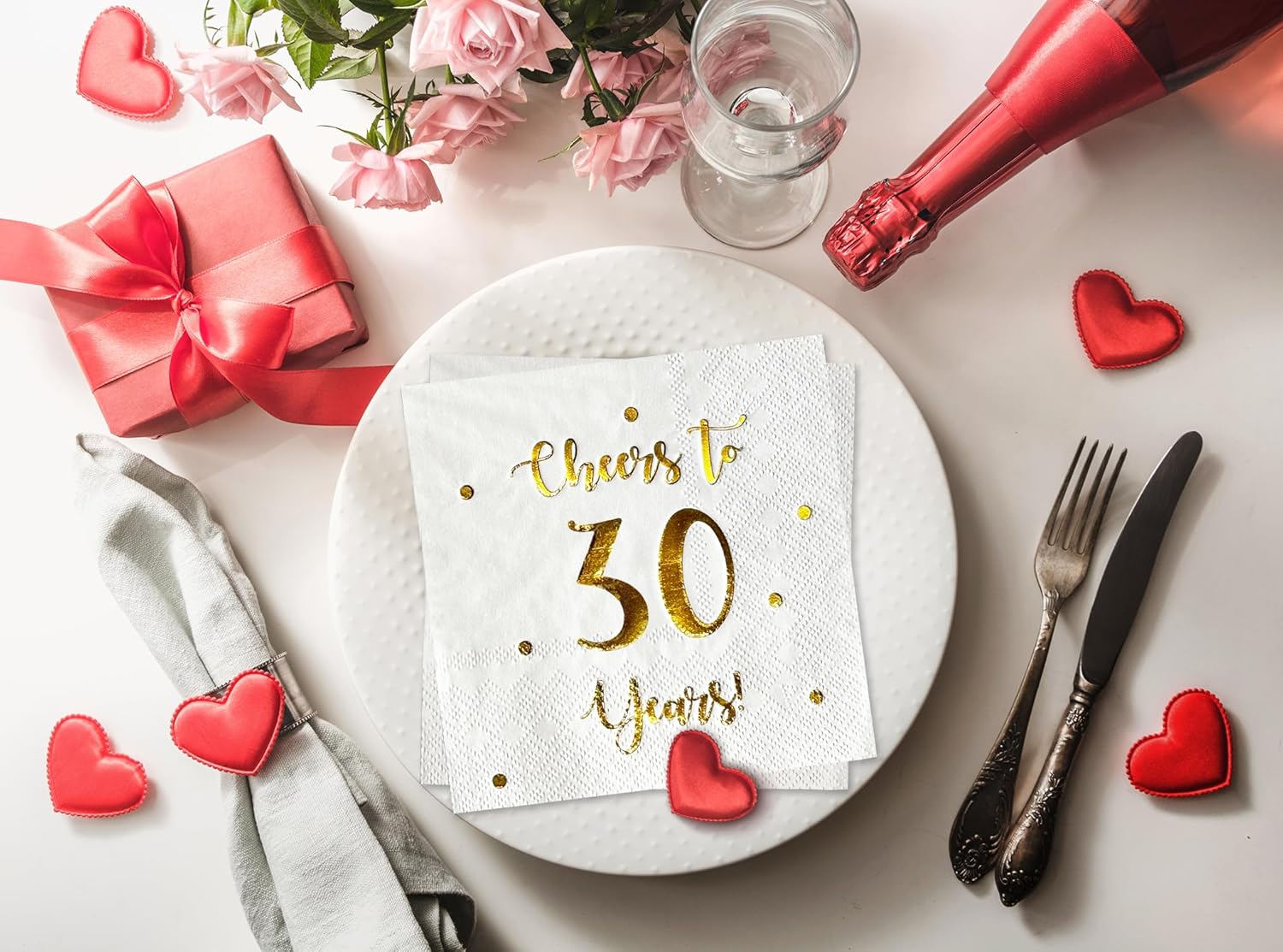 Cheers to 30 Years Cocktail Napkins 50-Pack
