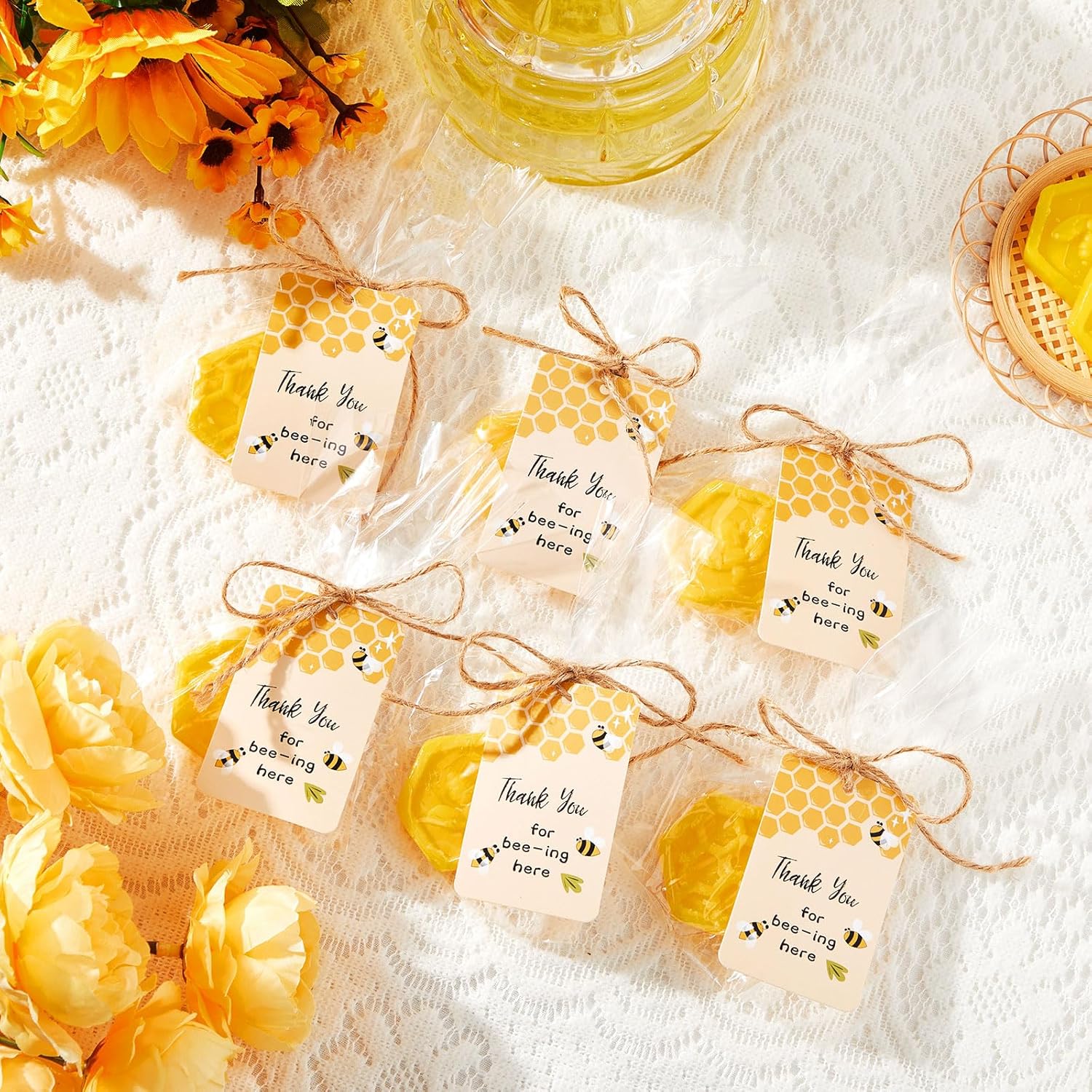 48 Pcs Baby Shower Favors Honeycomb Soap Set