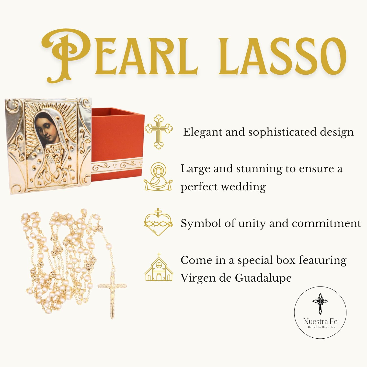 Deluxe Wedding Lasso Catholic Ceremony Wooden Case