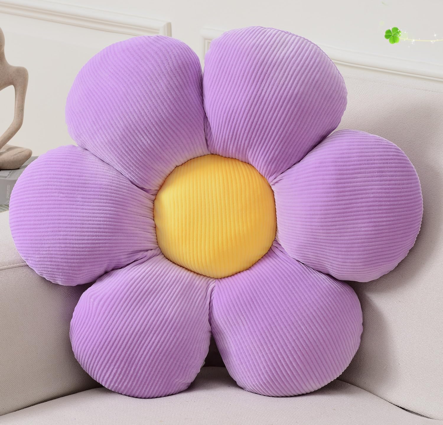 Cute Daisy Throw Pillow 196 Inch Flower Shaped Decorative Cushion