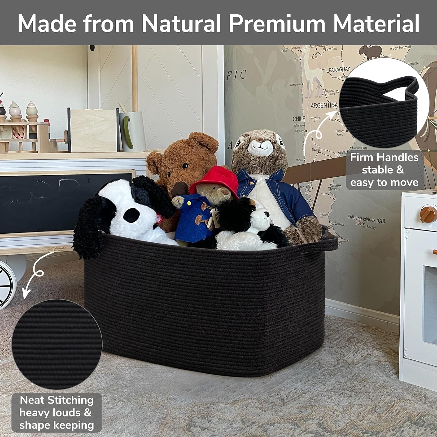 Goodpick Large Woven Storage Basket for Blankets and Toys