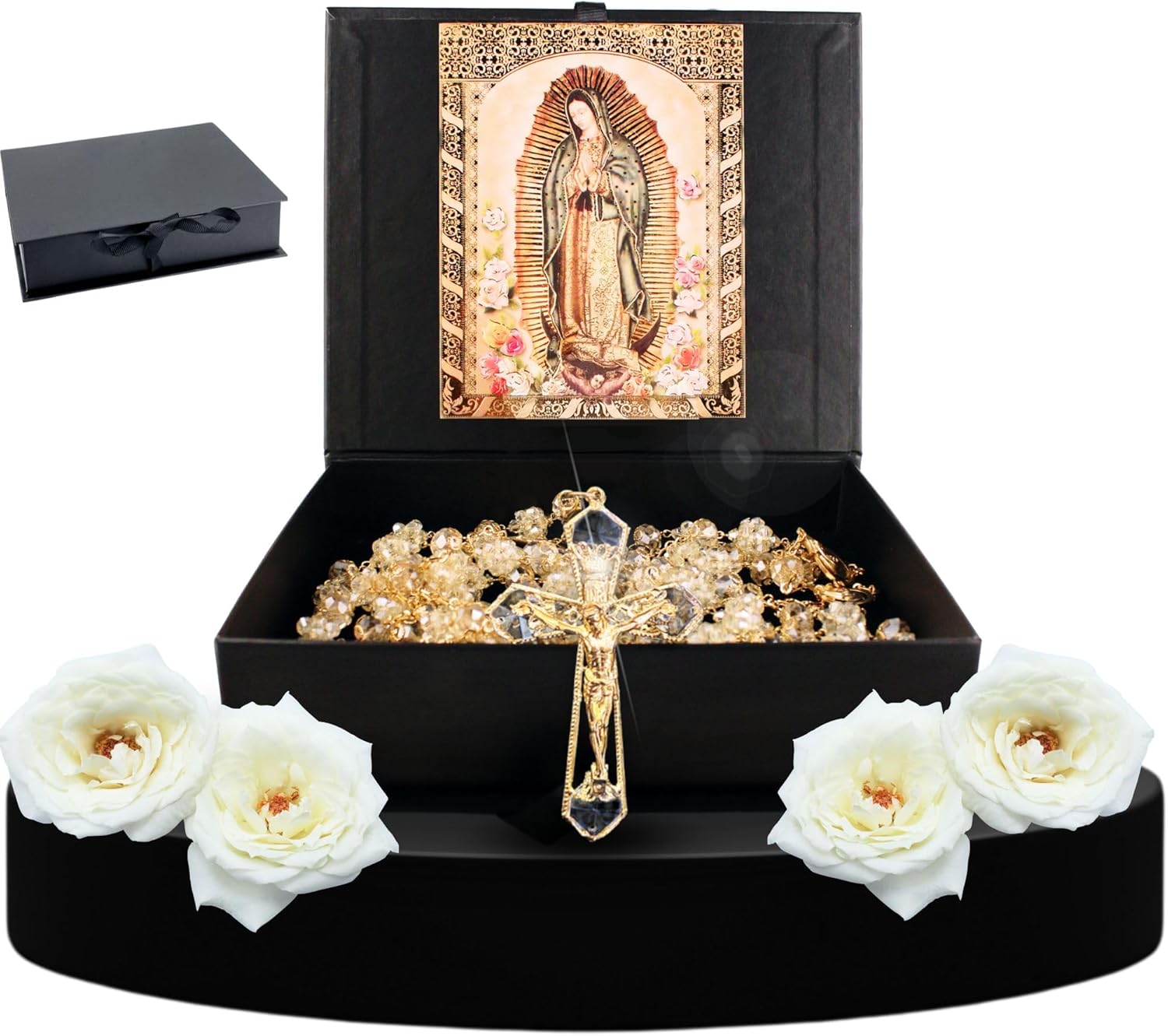 Cuitxi Wedding Lasso with Jesus and Virgen de Guadalupe - Premium Gift Box