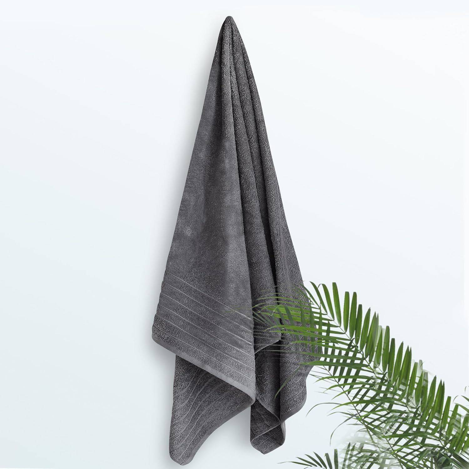 Tens Towels Jumbo Bath Sheet 40 x 80 Inches Dark Grey