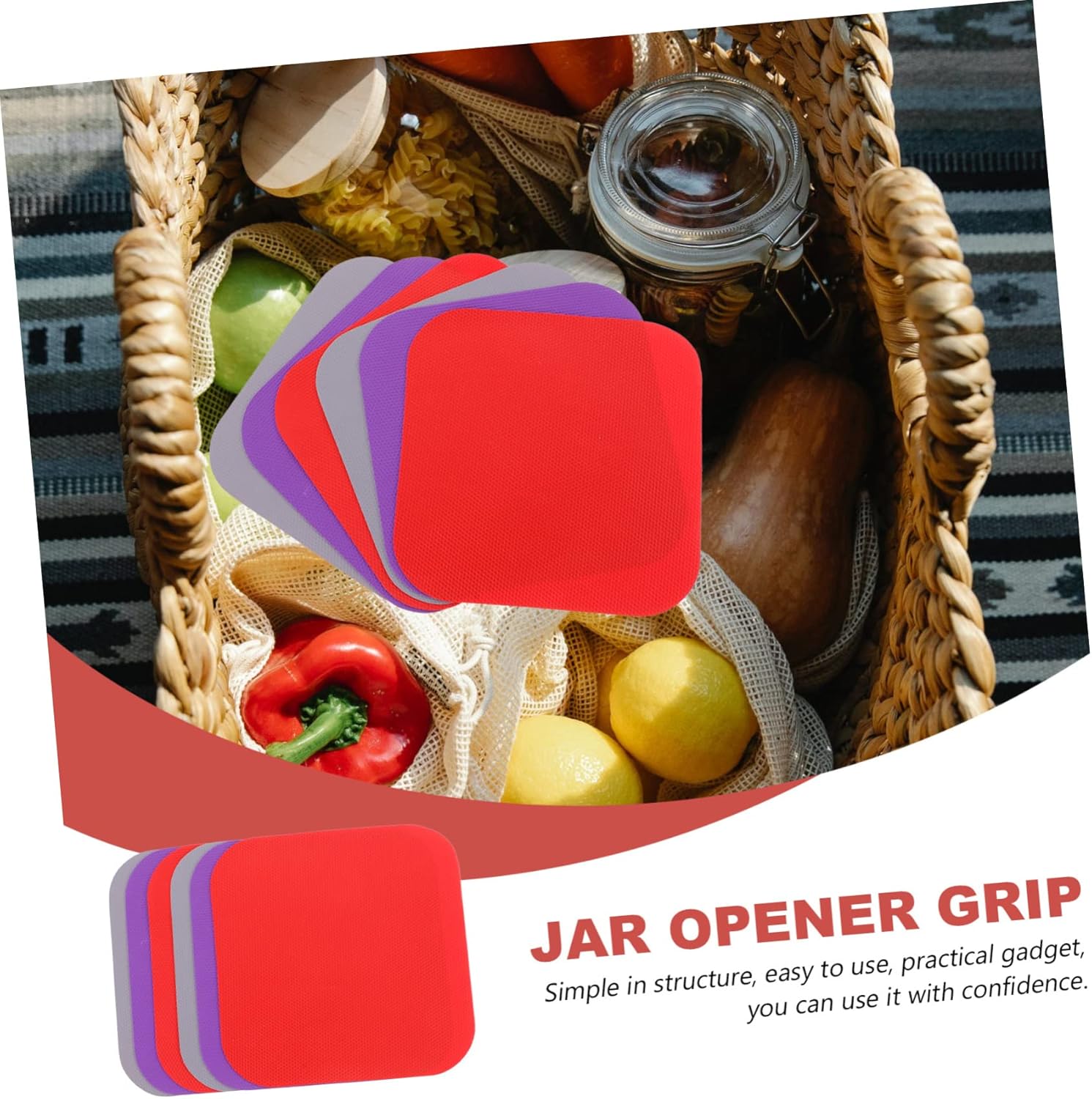 18 Pcs Rubber Jar Lid Opener Grips for Fridge and Kitchen Use