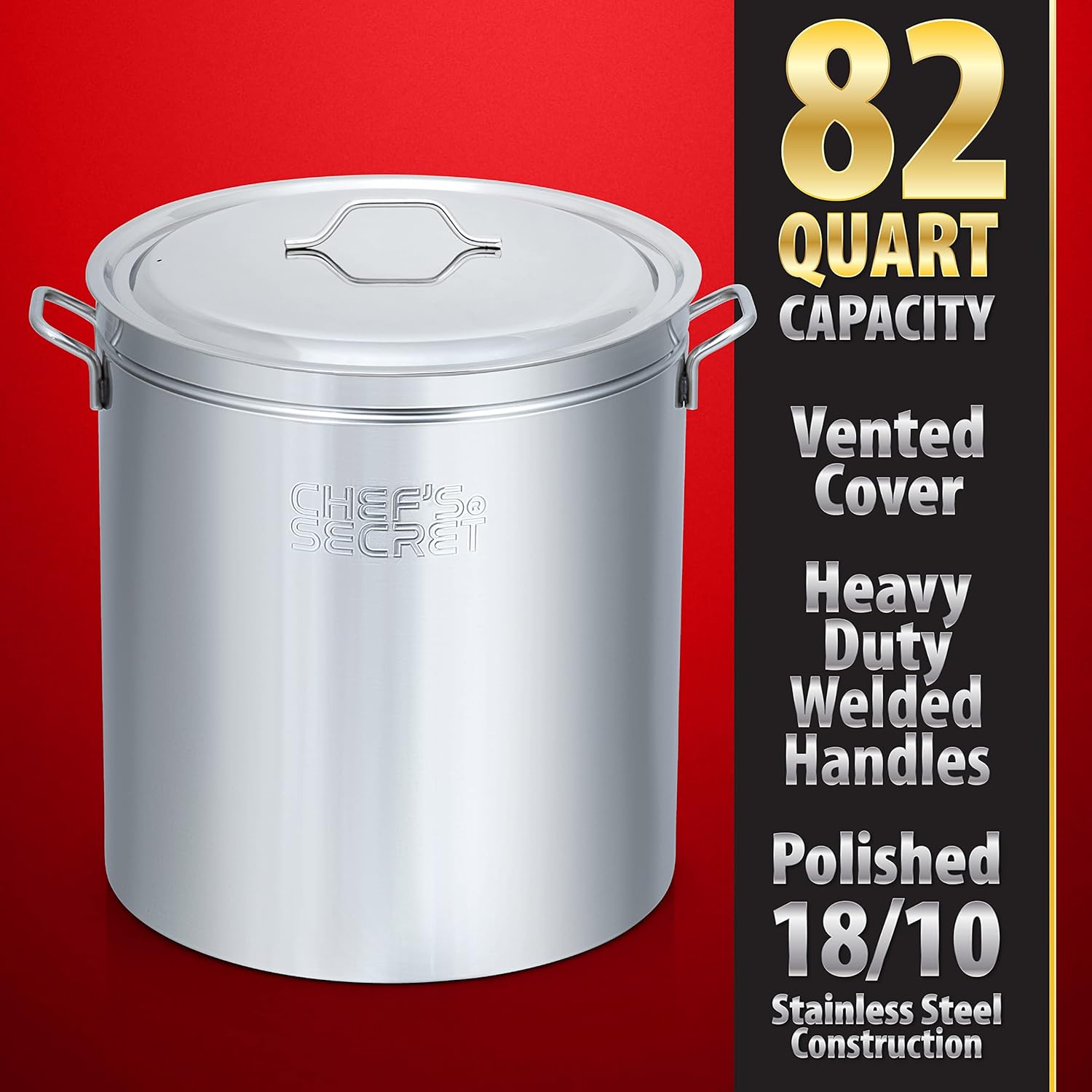 Chefs Secret 82 Quart Stockpot with Basket