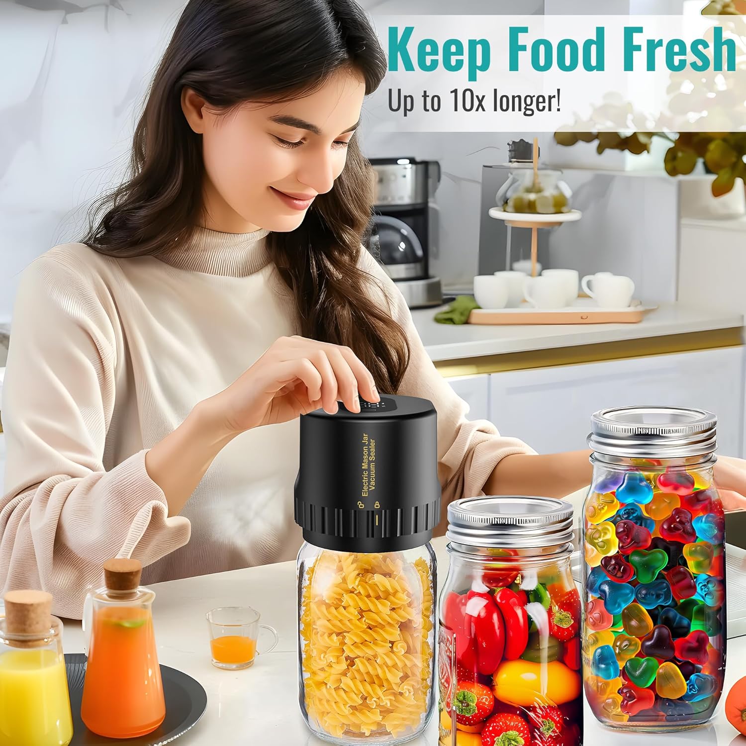 Kailfee M13 Electric Vacuum Sealer for Mason Jars