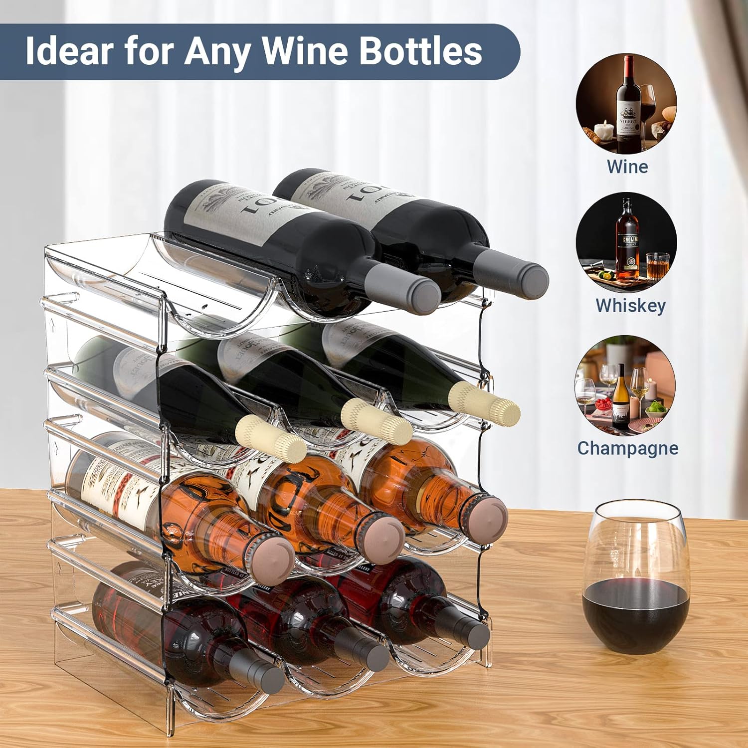 Benaep 4 Tier Plastic Bottle Organizer with 12 Containers