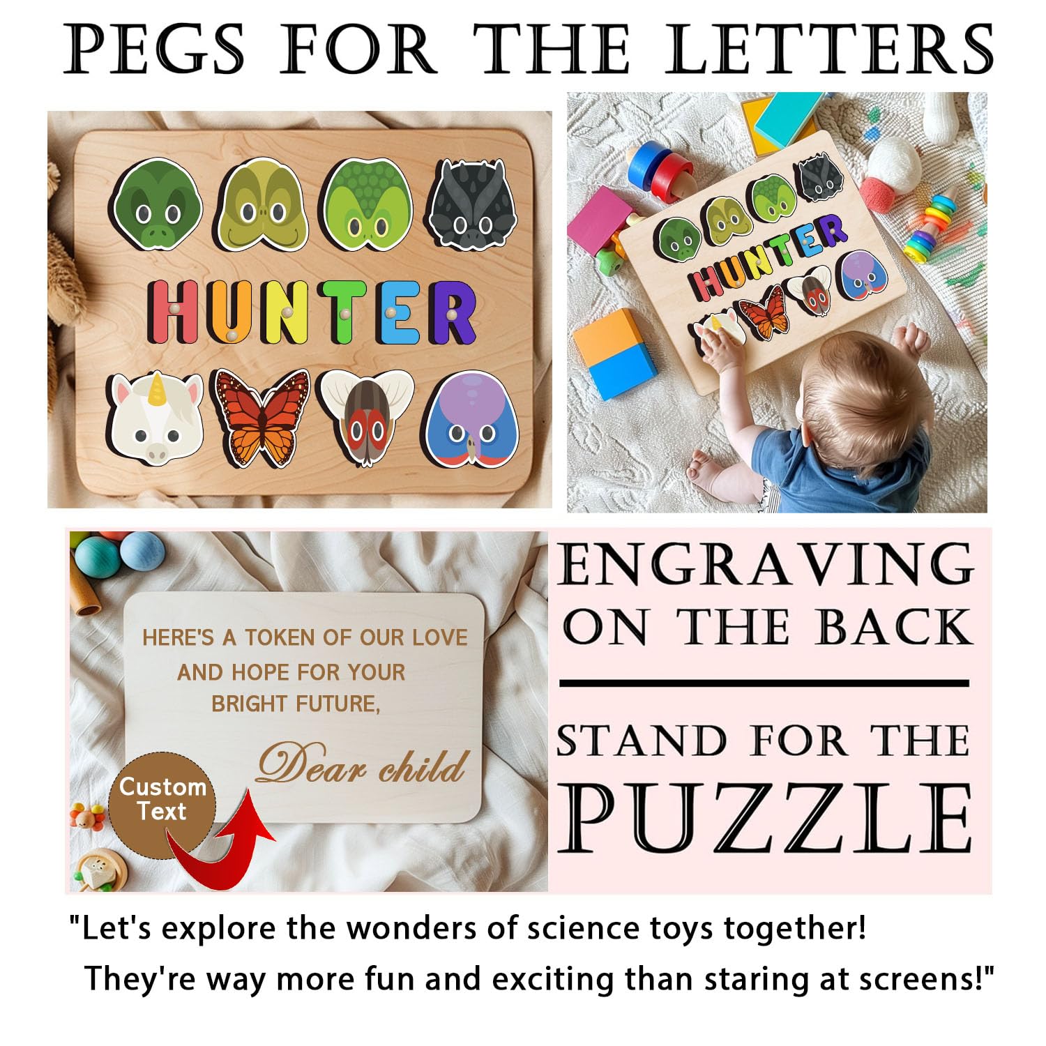 Personalized Wooden Name Puzzle For Toddlers 1
