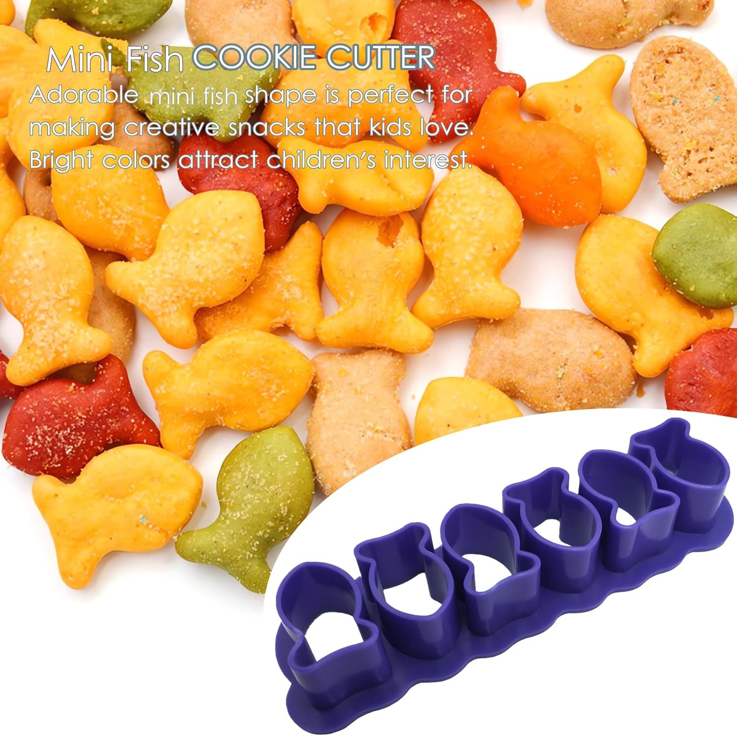 Enrbeco Fish Cookie Cutter Mini Cracker Mold Purple