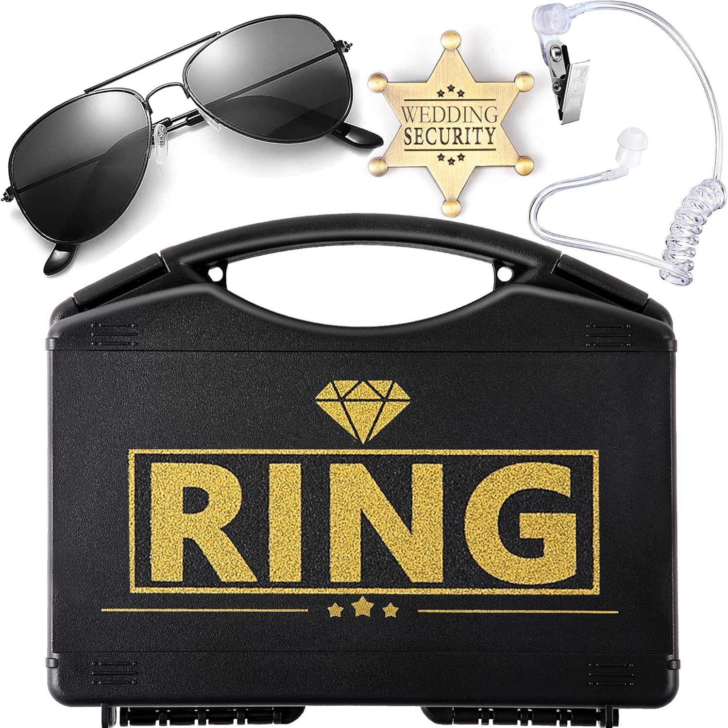 Gold Classic Ring Wedding Security Set