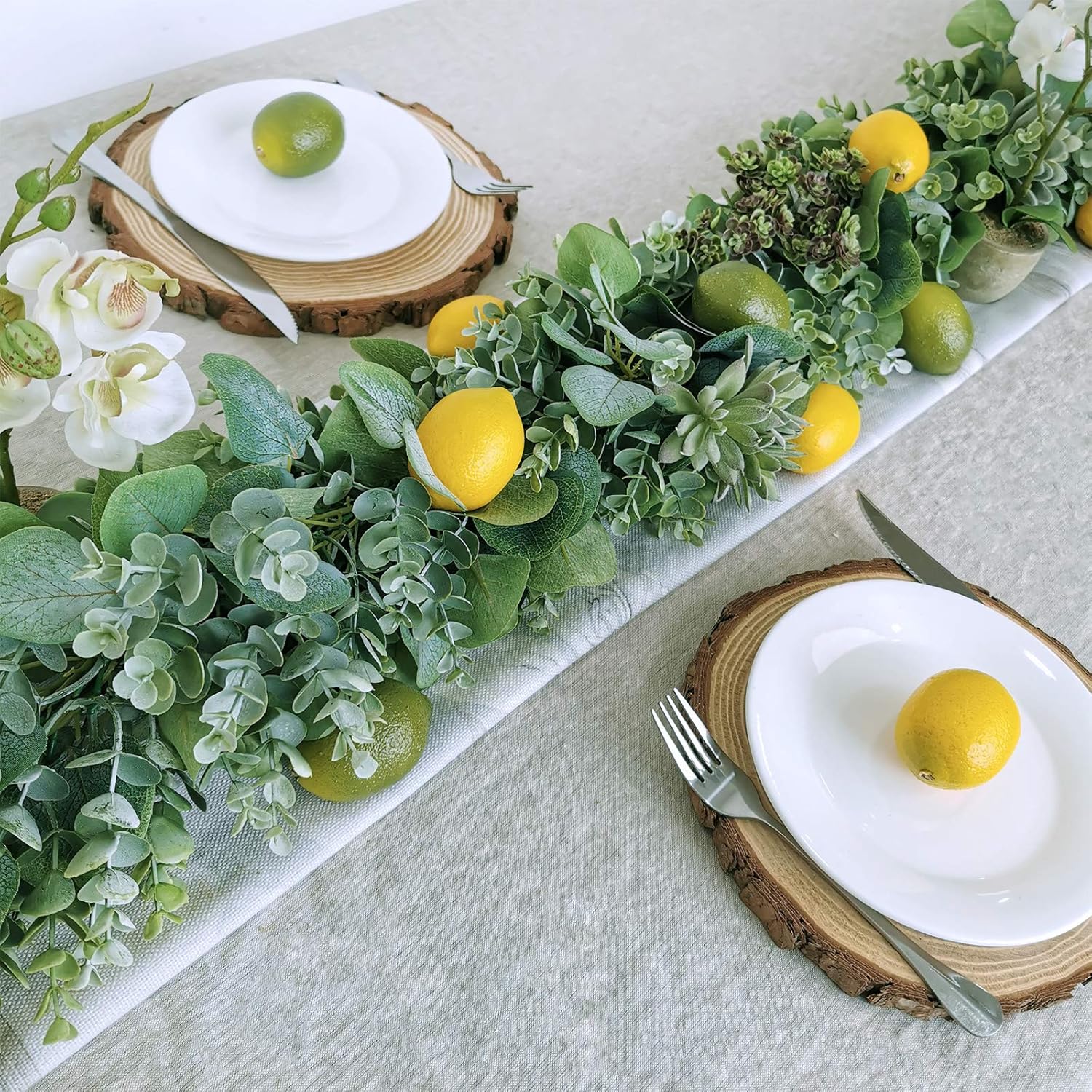 Winlyn 28 Pcs Artificial Lemon and Lime Set