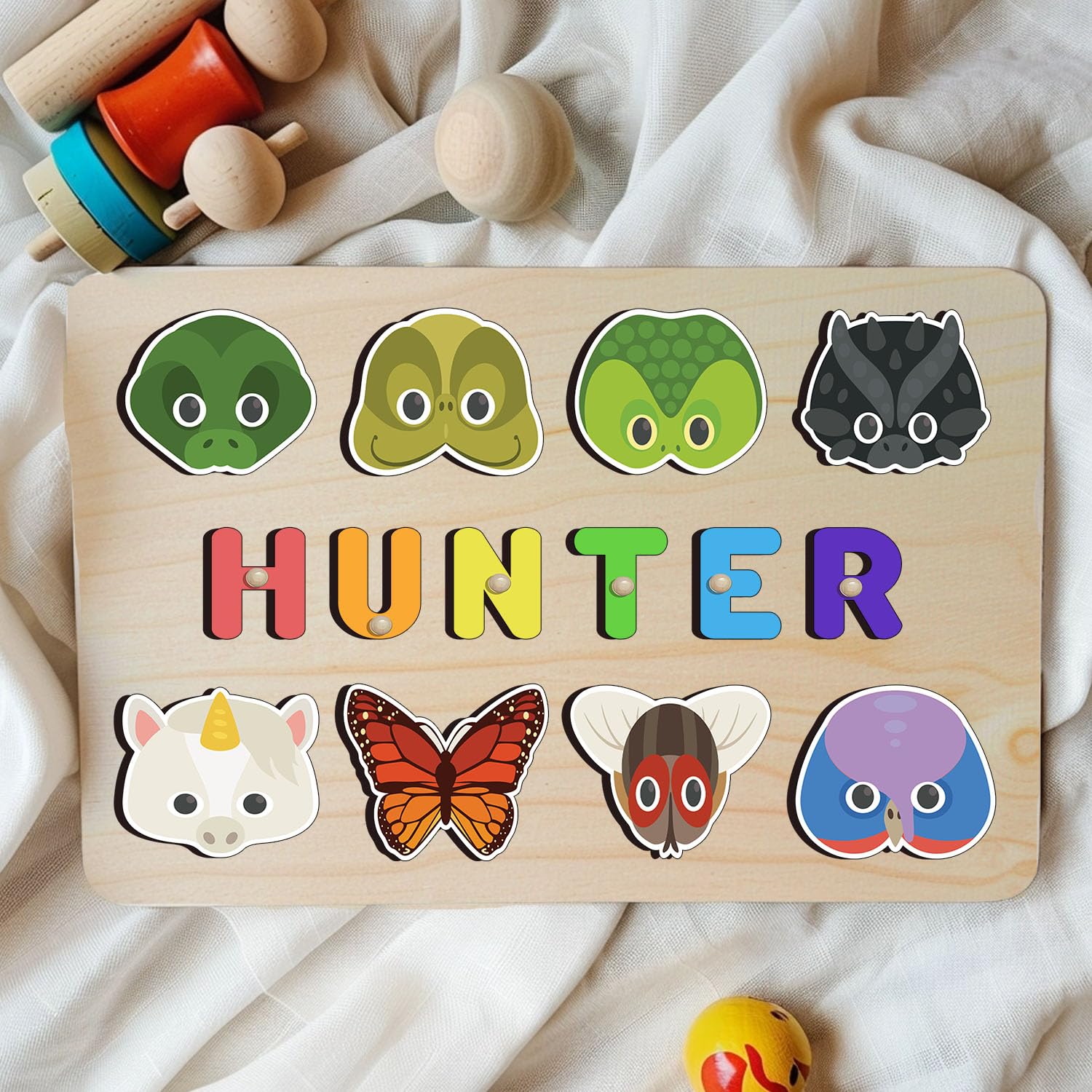Personalized Wooden Name Puzzle For Toddlers 1