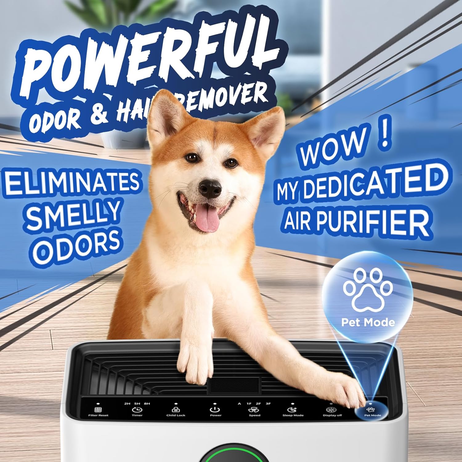 MOOKA PR1 HEPA Air Purifier for Large Room 2200 Sq Ft
