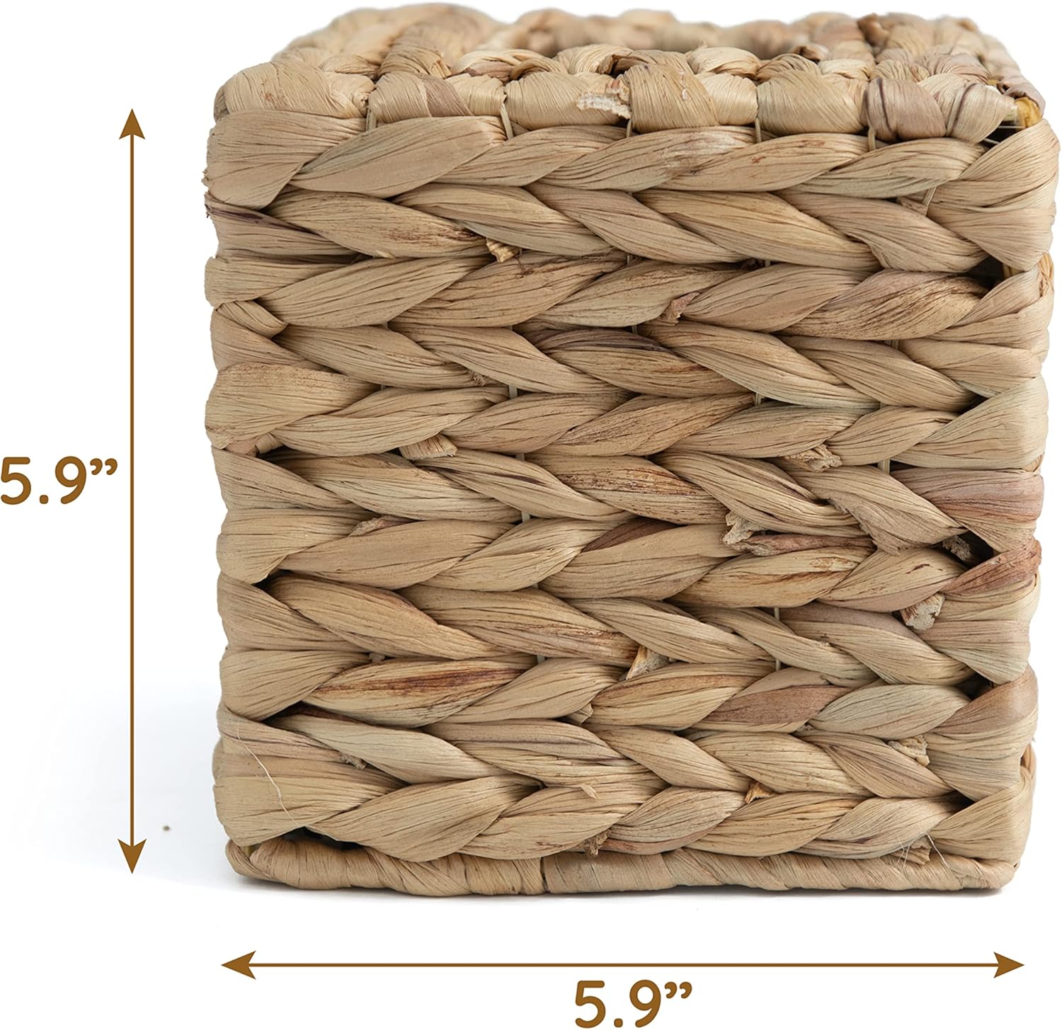 KOLWOVEN Tissue Box Holder Square Wicker