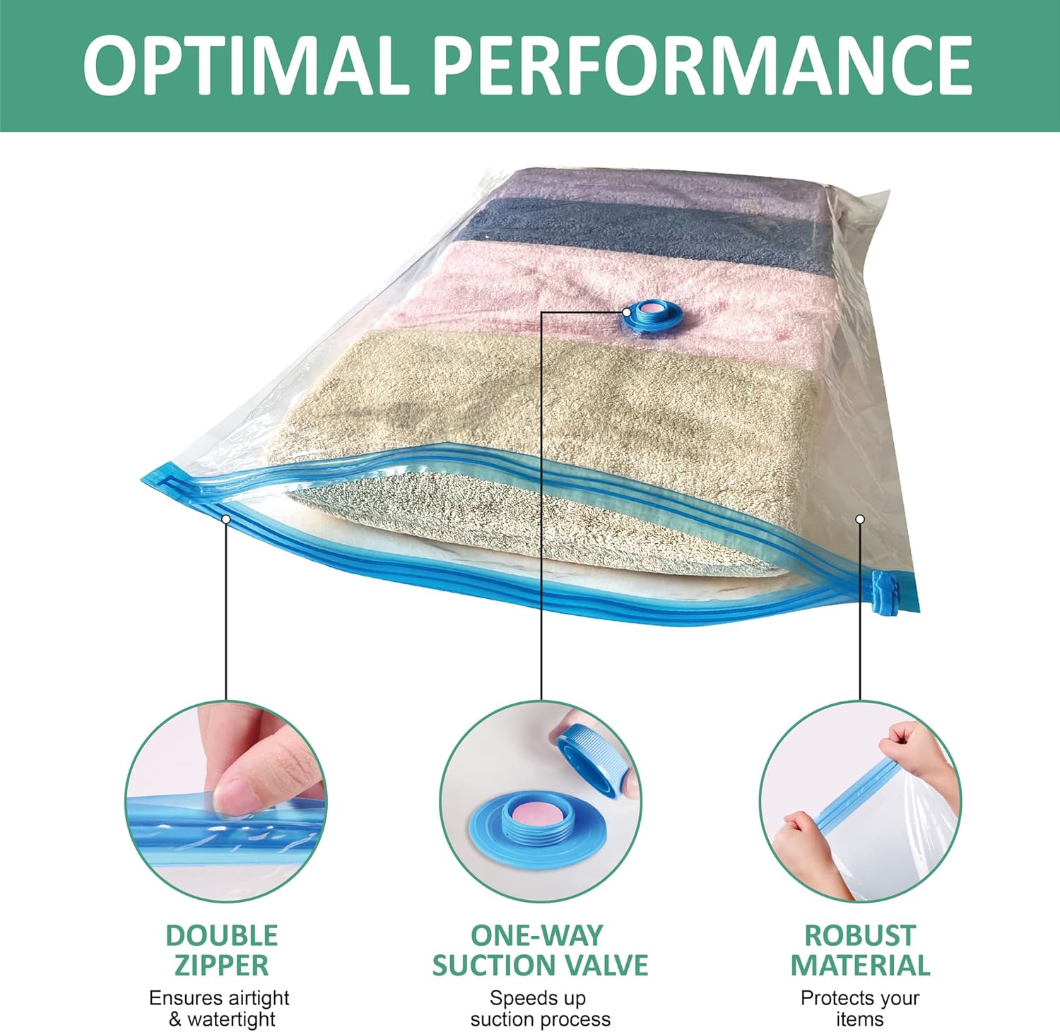 Space Saver Vacuum Storage Bags with Electric Pump - 10 Large Units