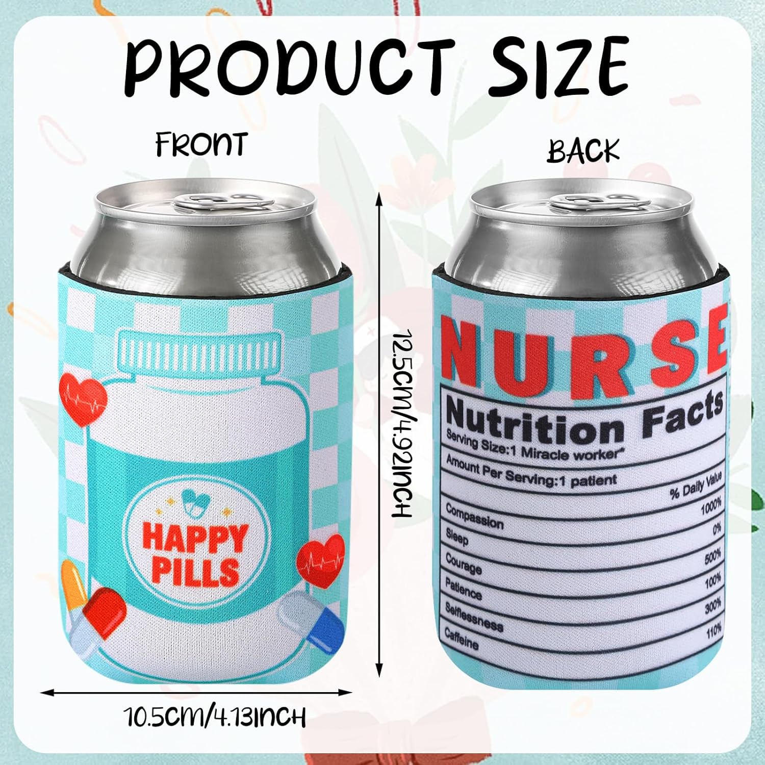 Nurses Week Funny Can Coolers 12 Pack Set