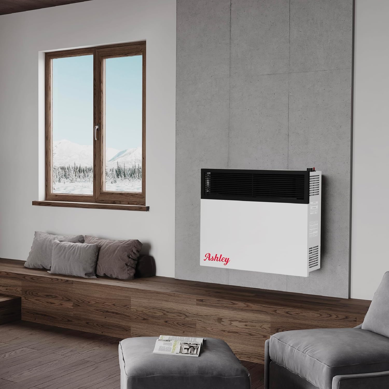 Ashley Direct Vent Wall Heater Dual Fuel 25000 BTU