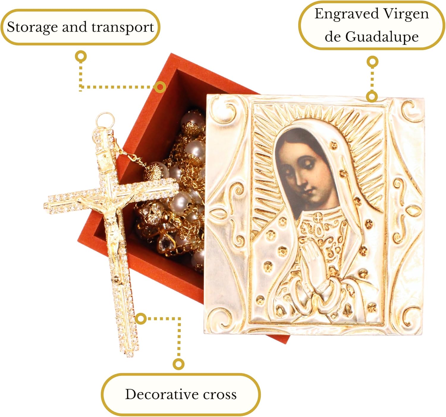 Deluxe Wedding Lasso Catholic Ceremony Wooden Case
