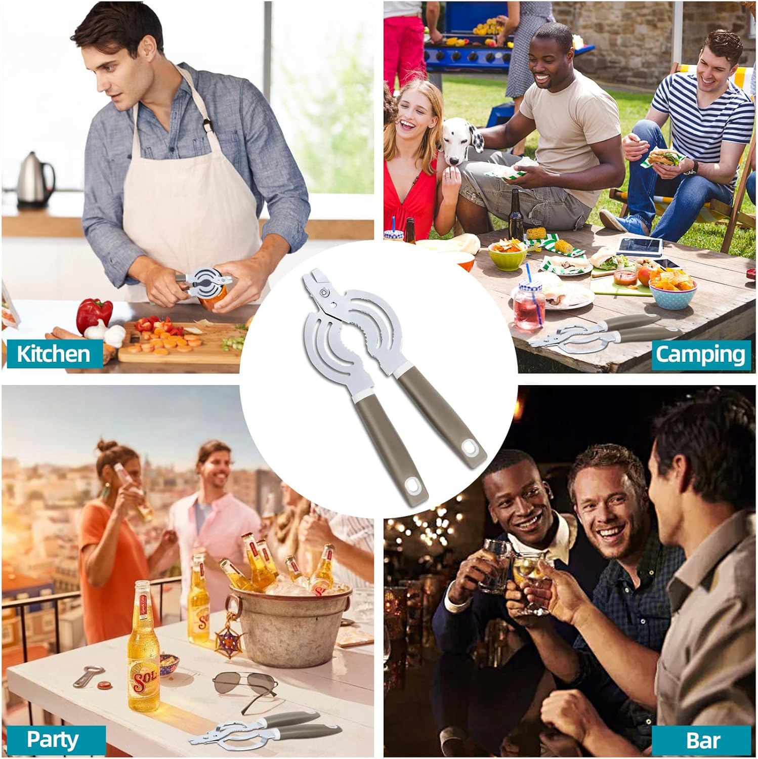 Stainless Steel Jar Opener for Seniors with Arthritis