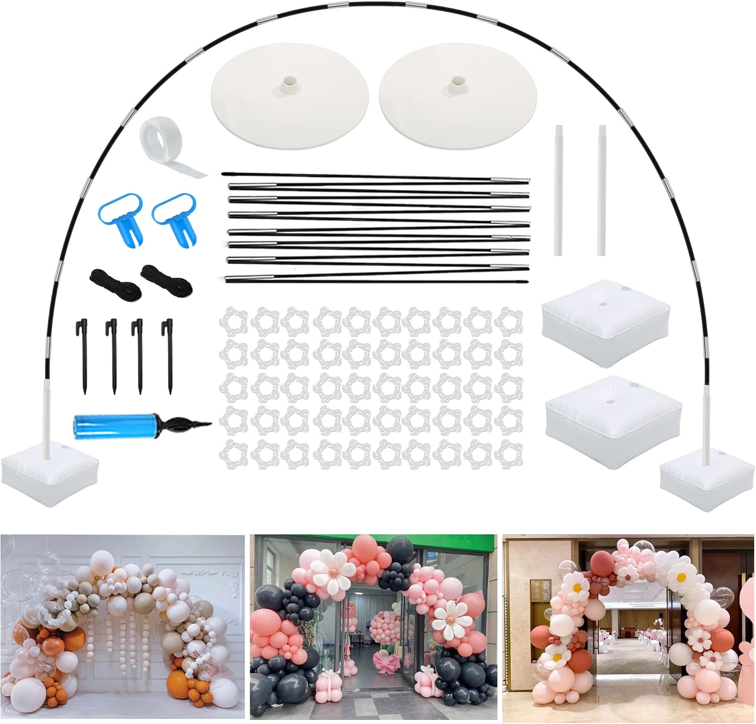 Kaiyun 10 Ft Wide 9 Ft Tall Balloon Arch Kit