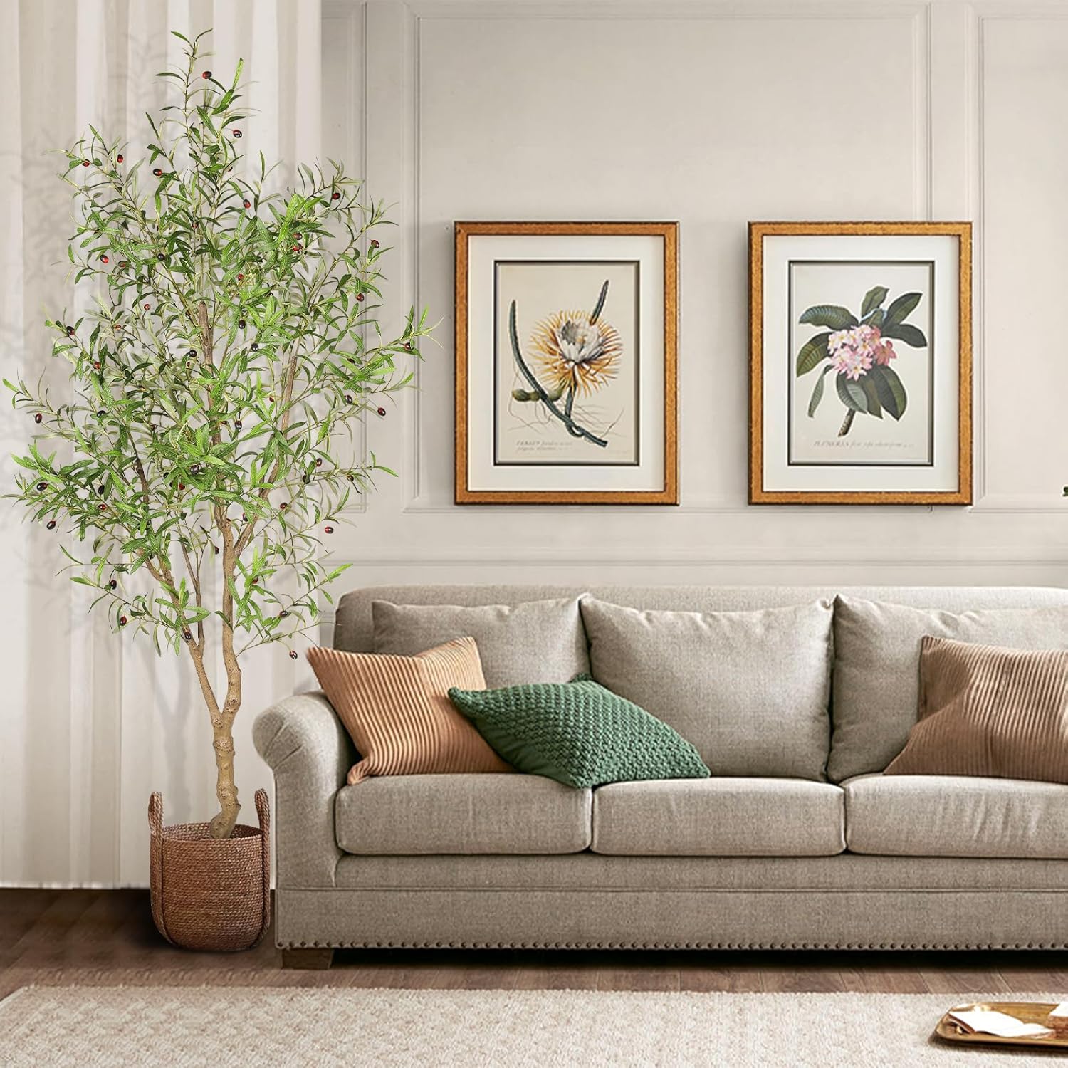 7ft Faux Olive Tree for Home Office Decor