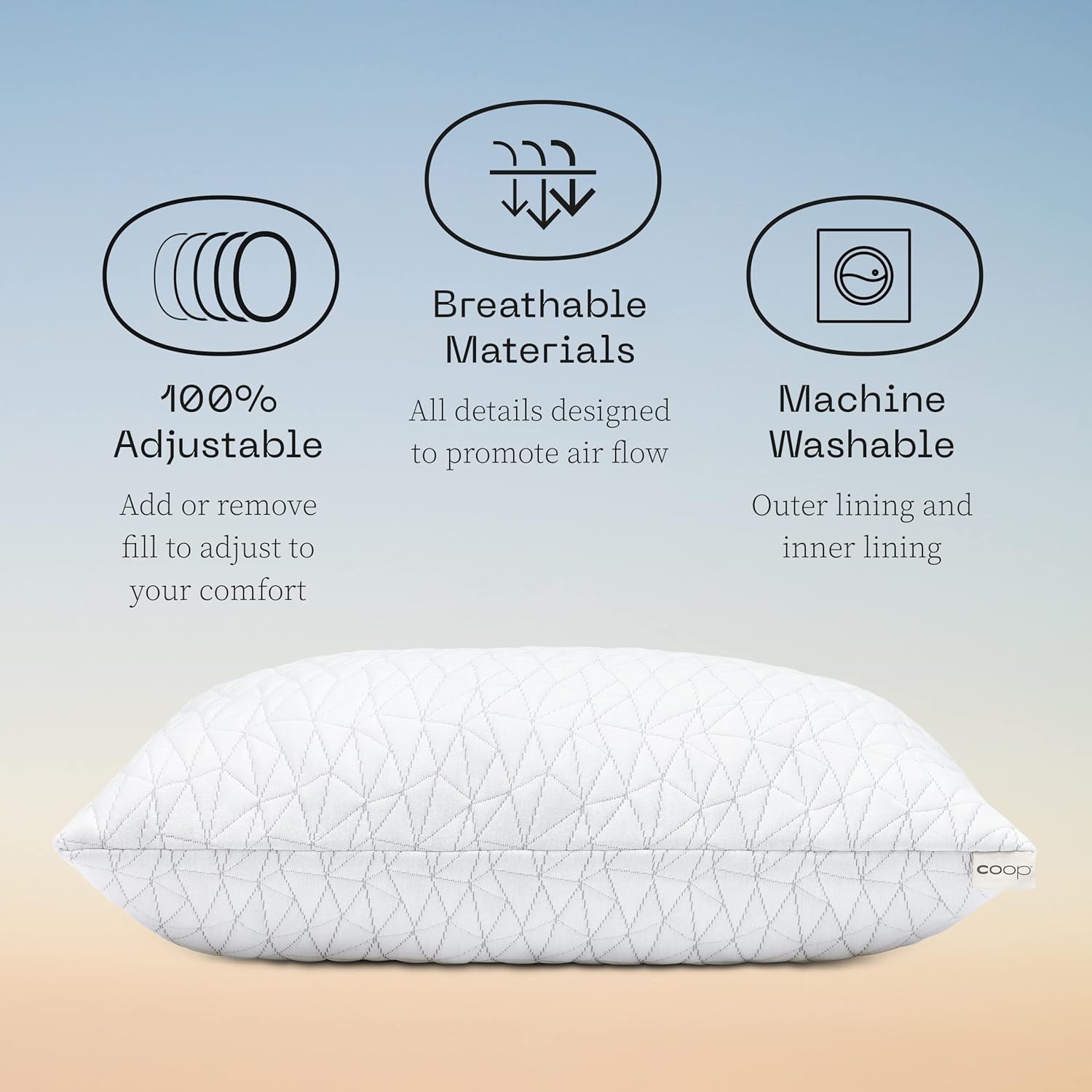 Coop Home Goods Original Adjustable Pillow