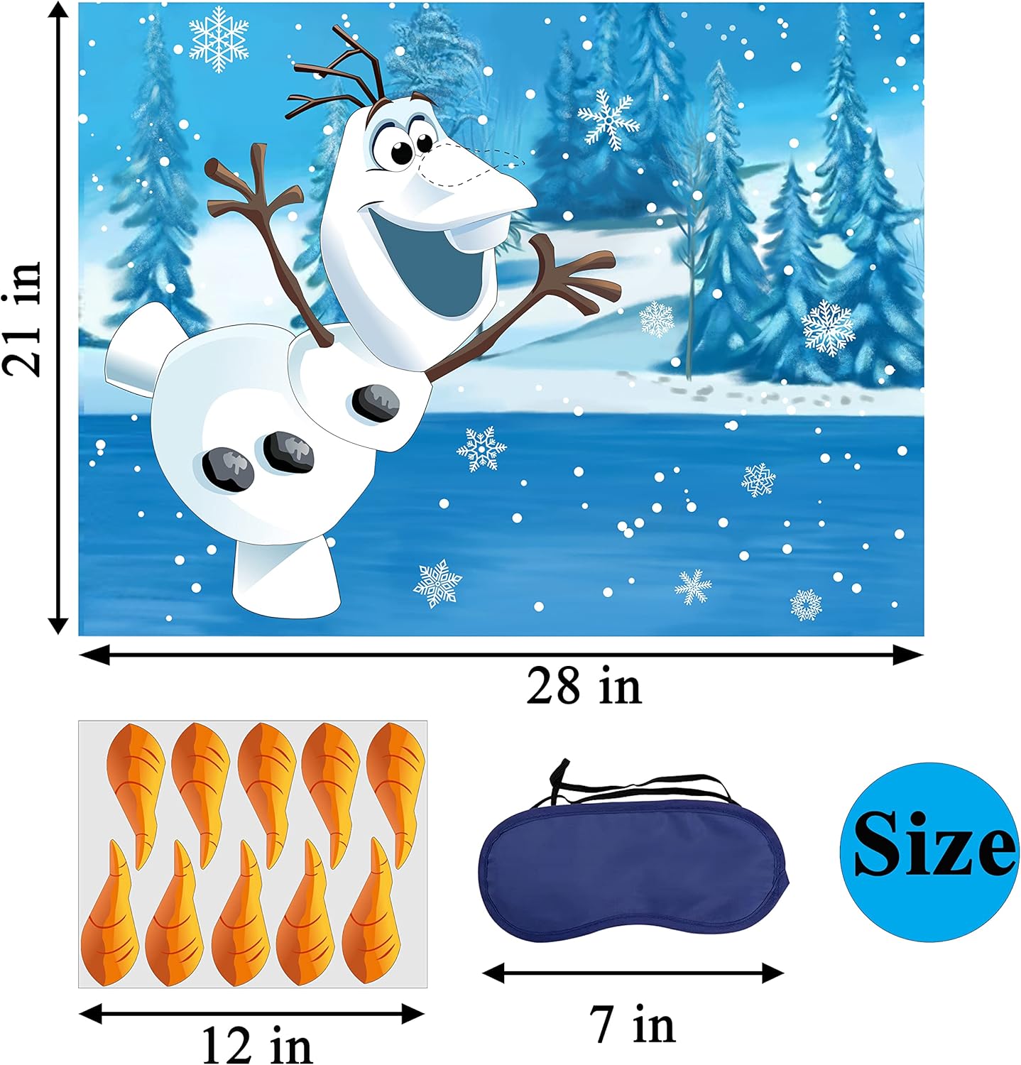 Pin The Nose Snowman Game for Kids