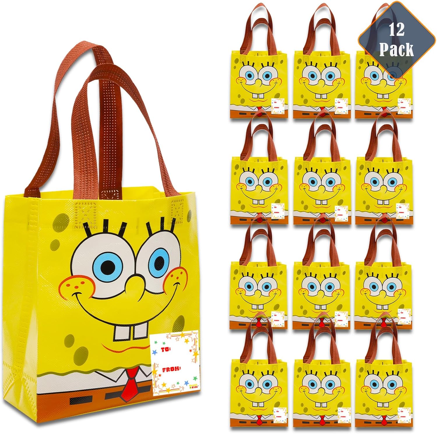 SpongeBob SquarePants Party Favor Bags Set 12 Pack