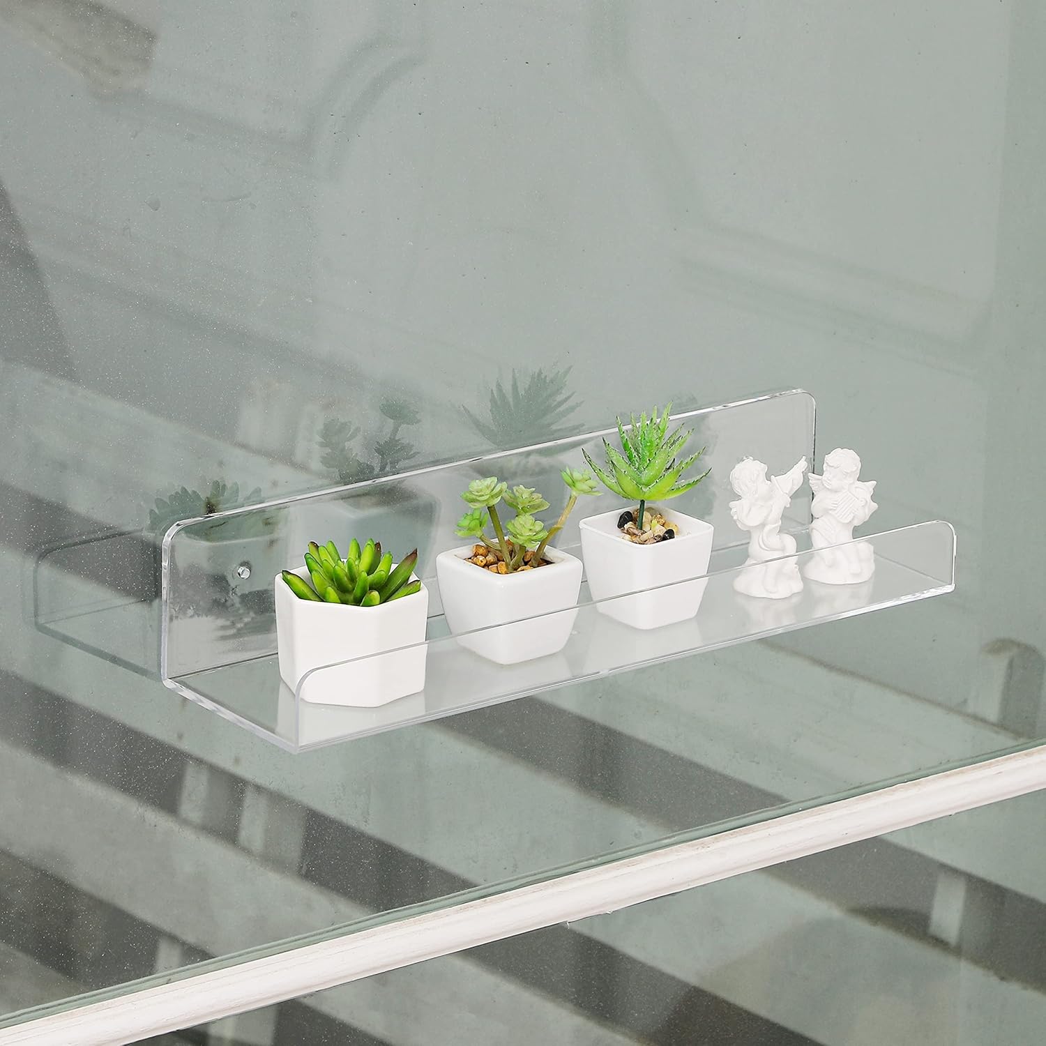 CY Craft 6PCS Clear Floating Bookshelf for Kids Room