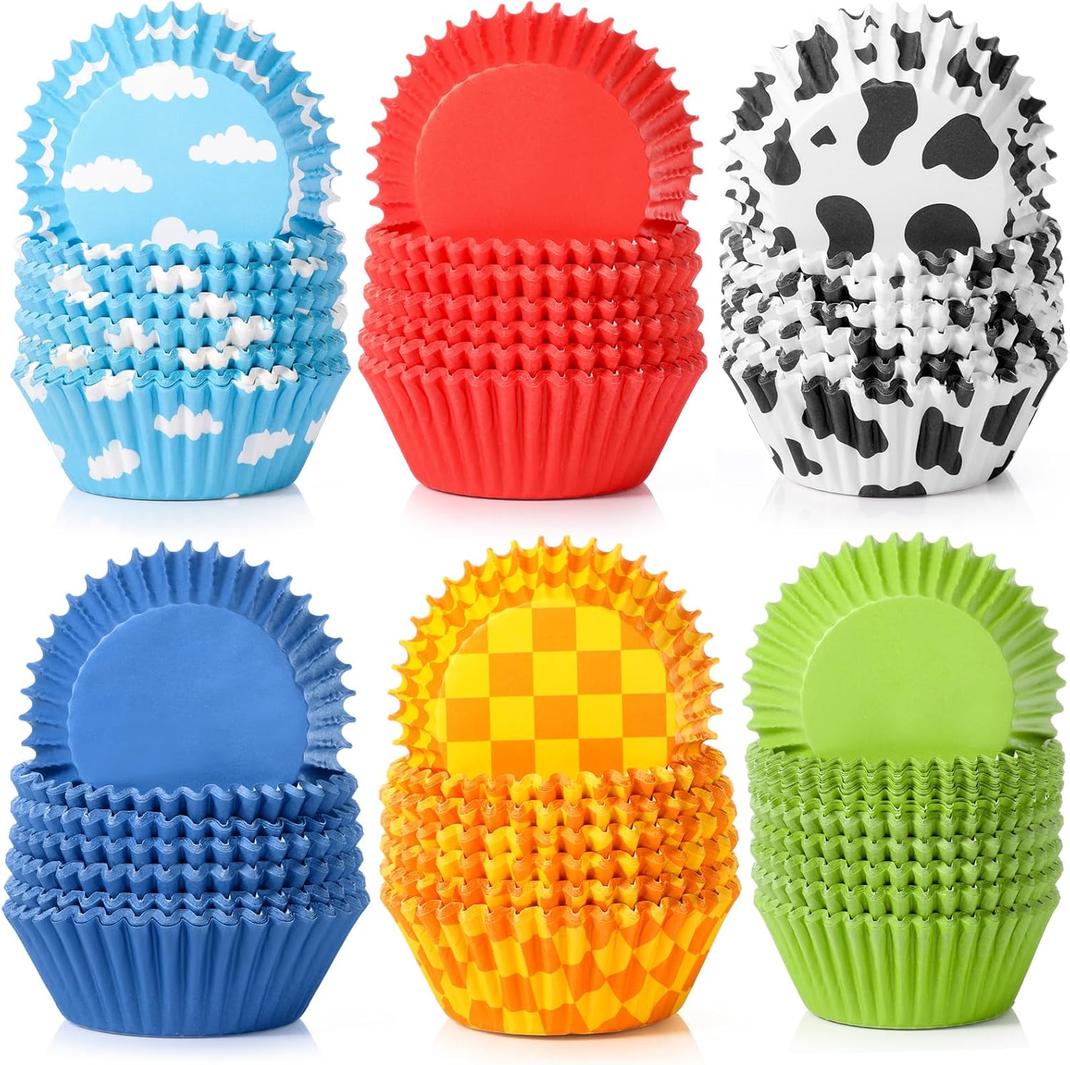 Vesici 900 Count Cartoon Birthday Cupcake Liners
