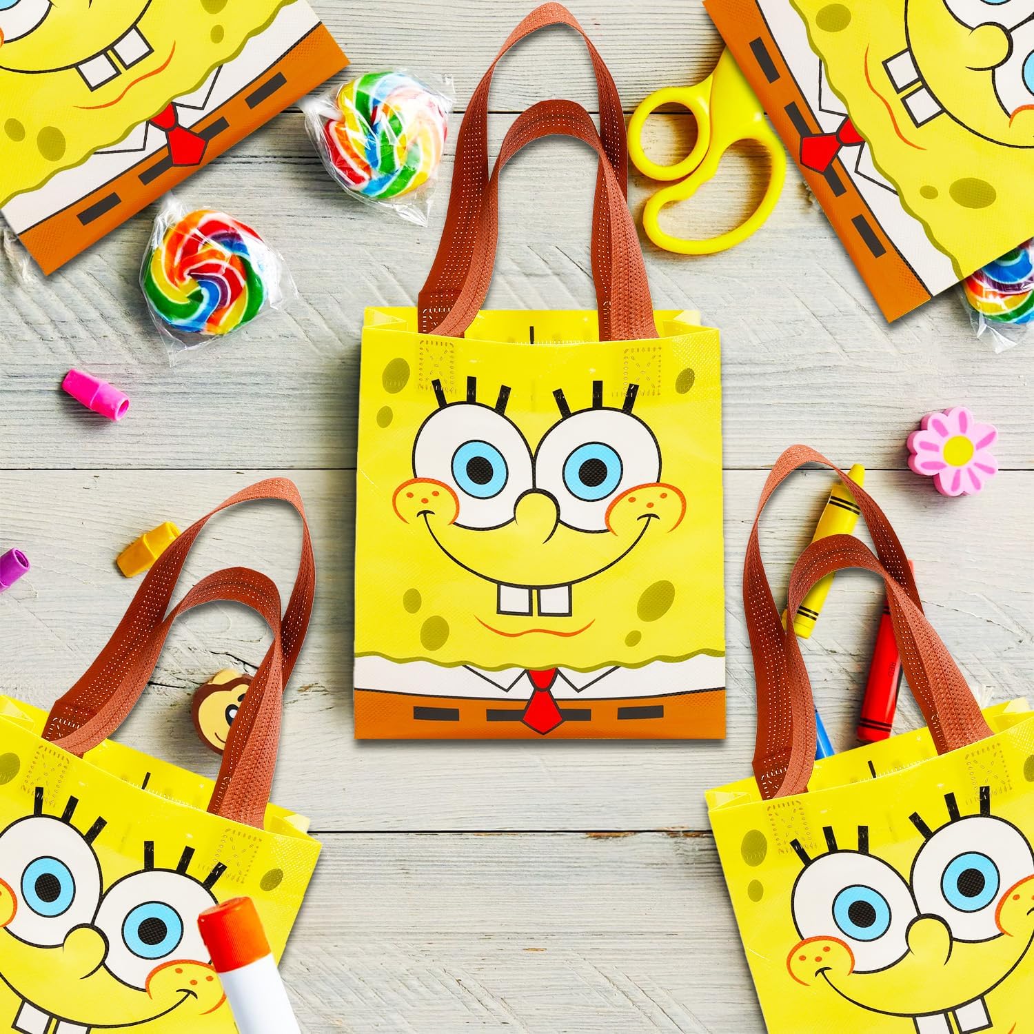 SpongeBob SquarePants Party Favor Bags Set 12 Pack