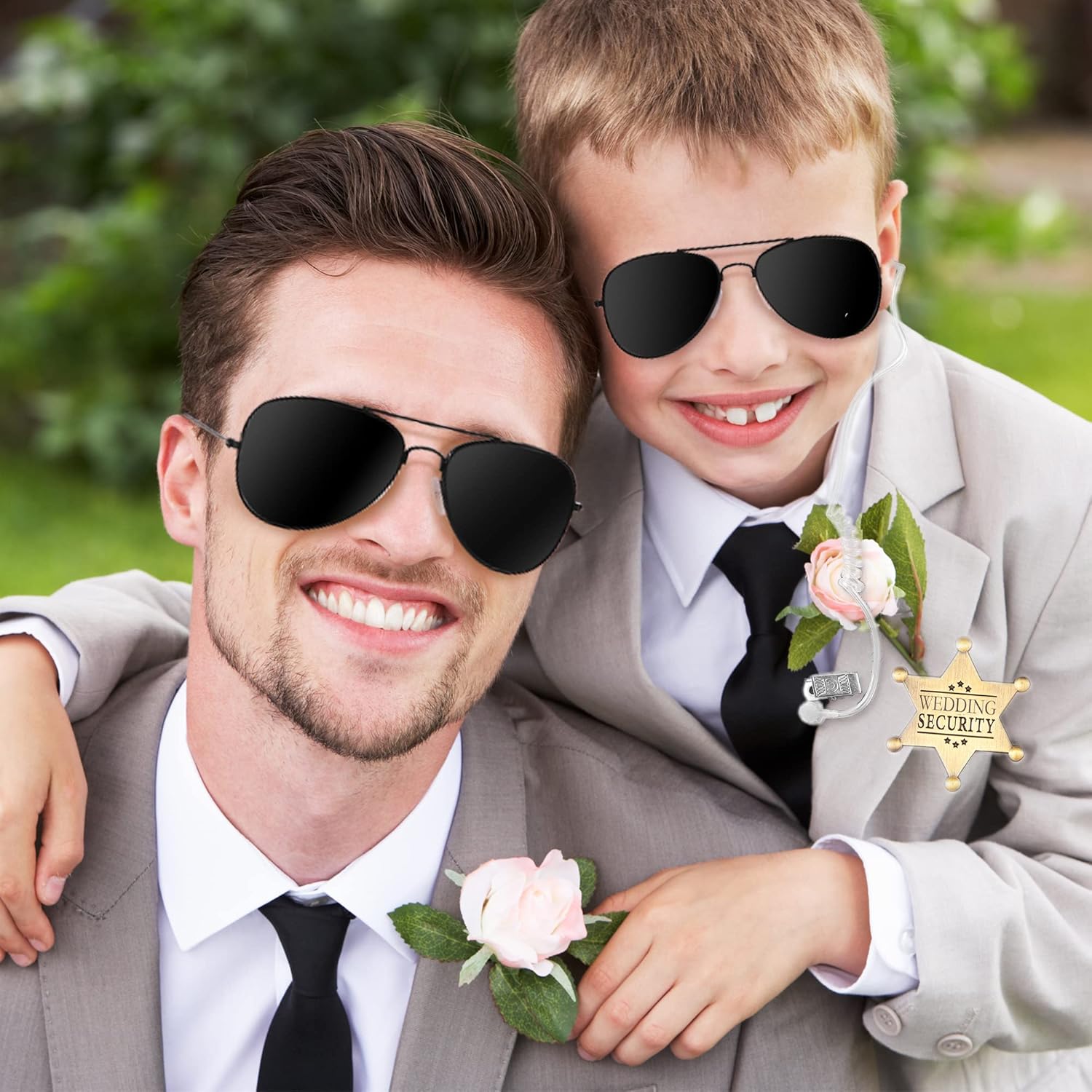 Gold Classic Ring Wedding Security Set