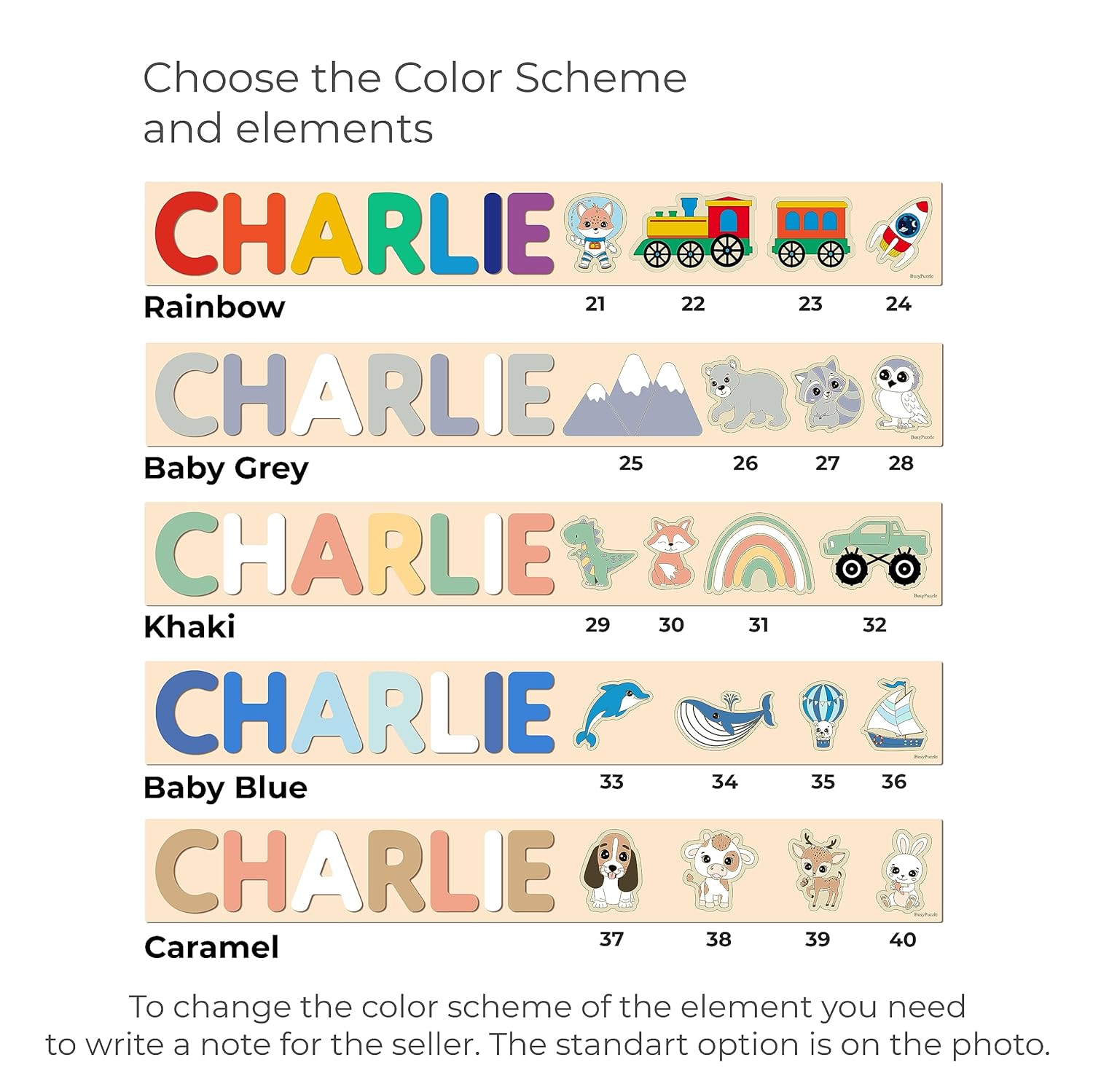 Personalized Wooden Name Puzzle With Pegs